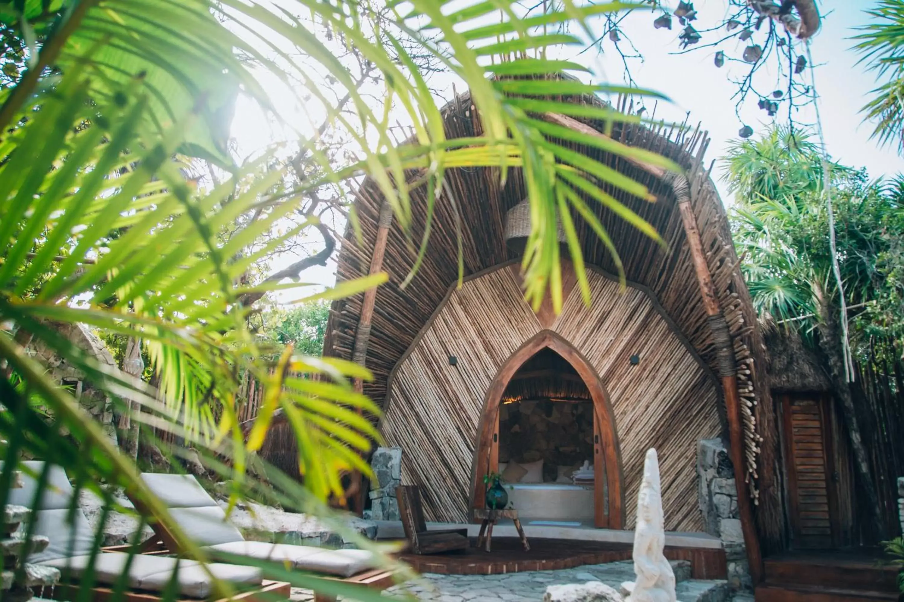 Facade/entrance in Ikal Tulum Hotel