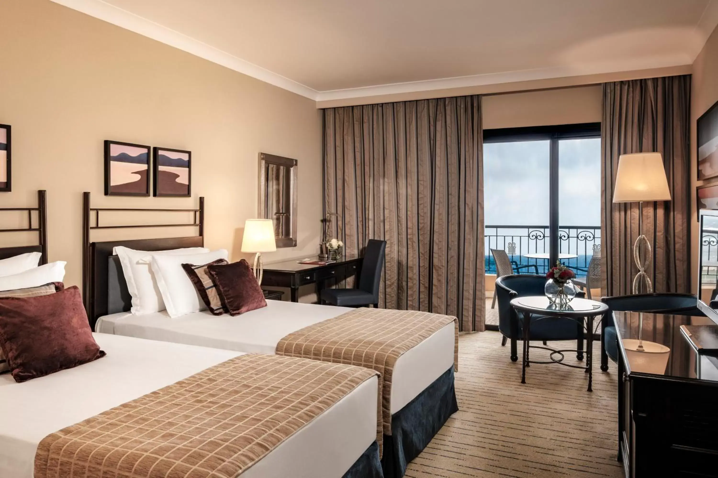 Sea view, Bed in Corinthia St George's Bay Sea view, Bed in Corinthia St George's Bay