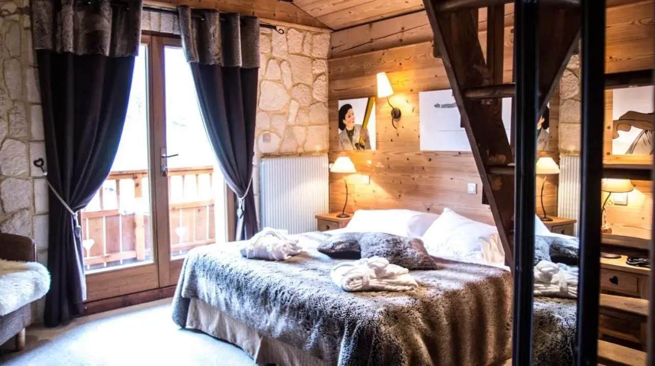 Bed in Hôtel Chalet Alpage