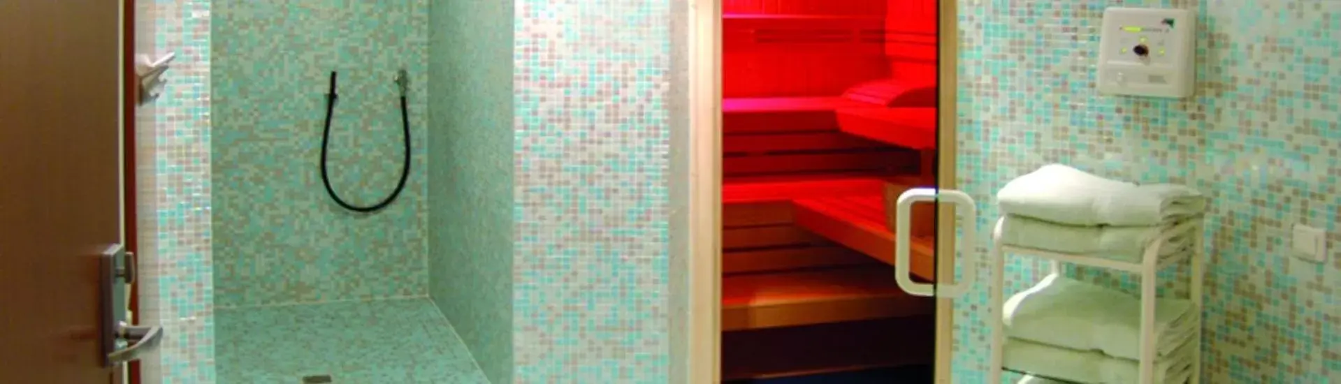 Sauna, Bathroom in Hotel Lindleinsmühle