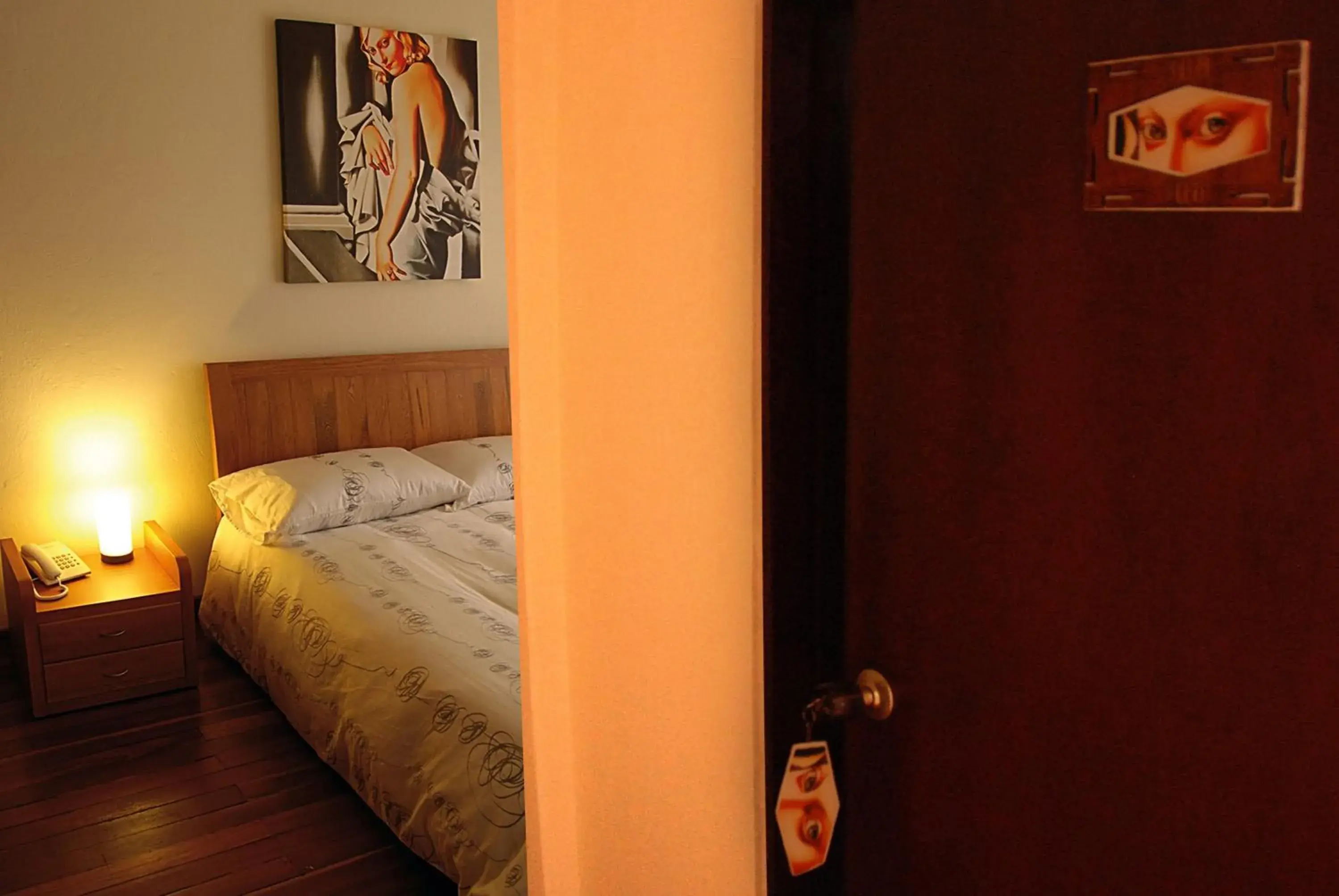 Decorative detail, Bed in Hotel Casa Deco