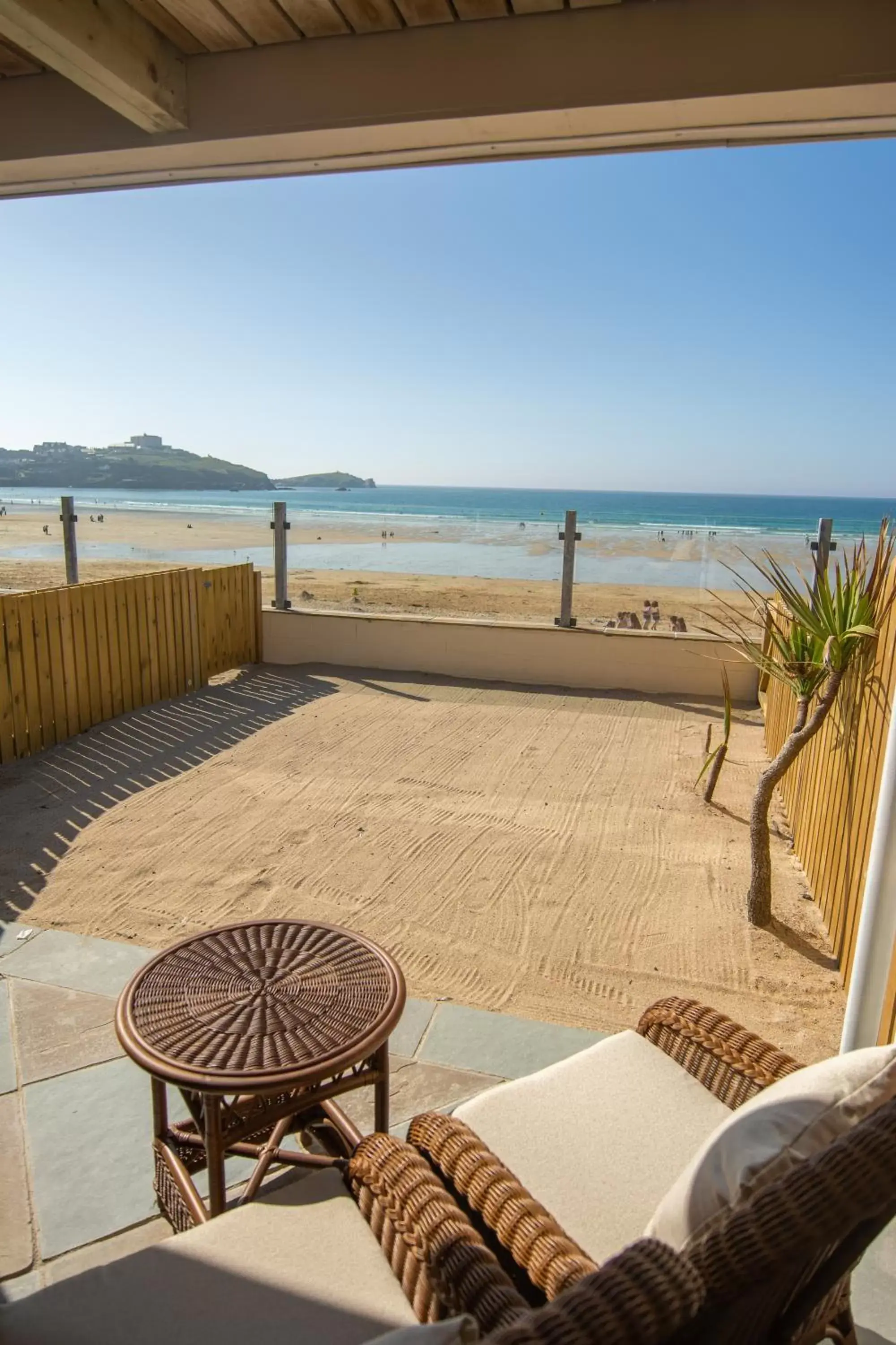 Balcony/Terrace in Tolcarne Beach Colonial Restaurant and Rooms