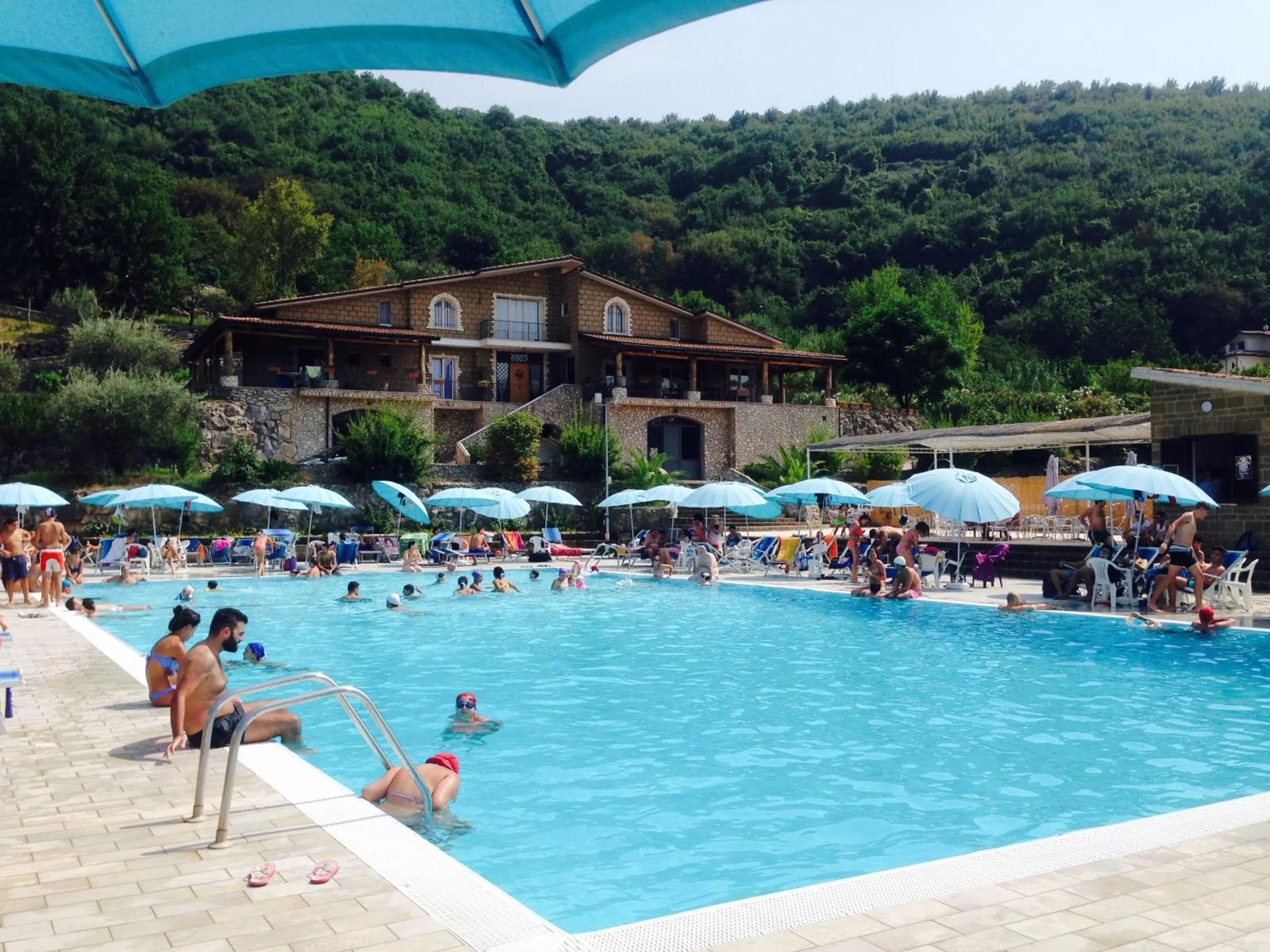 Pool view in Le Rocce
