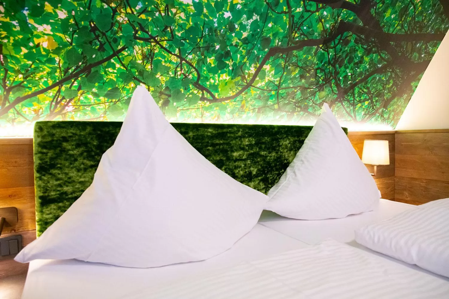 Bed in Hotel Waldmühle