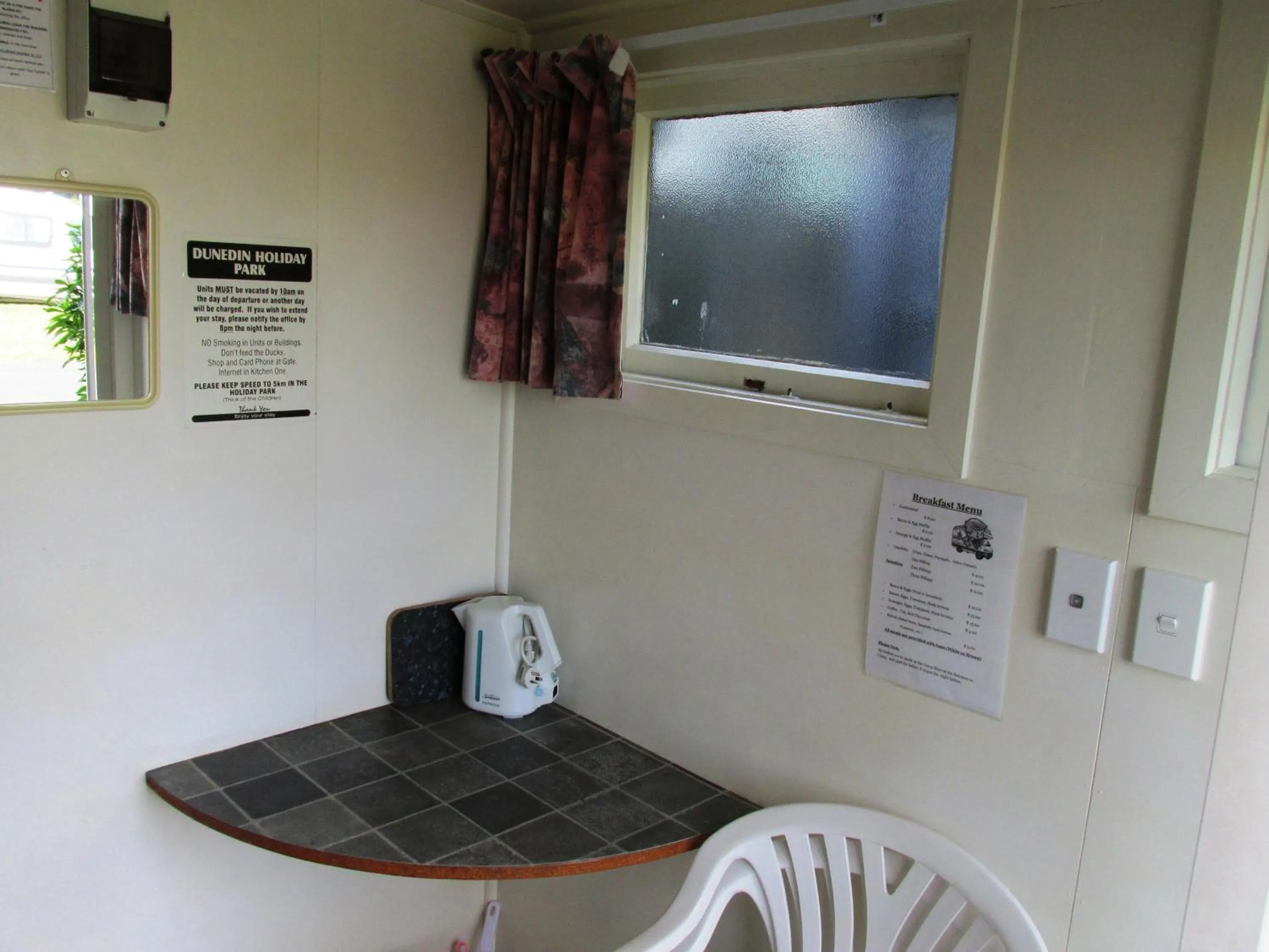 Coffee/tea facilities in Dunedin Holiday Park