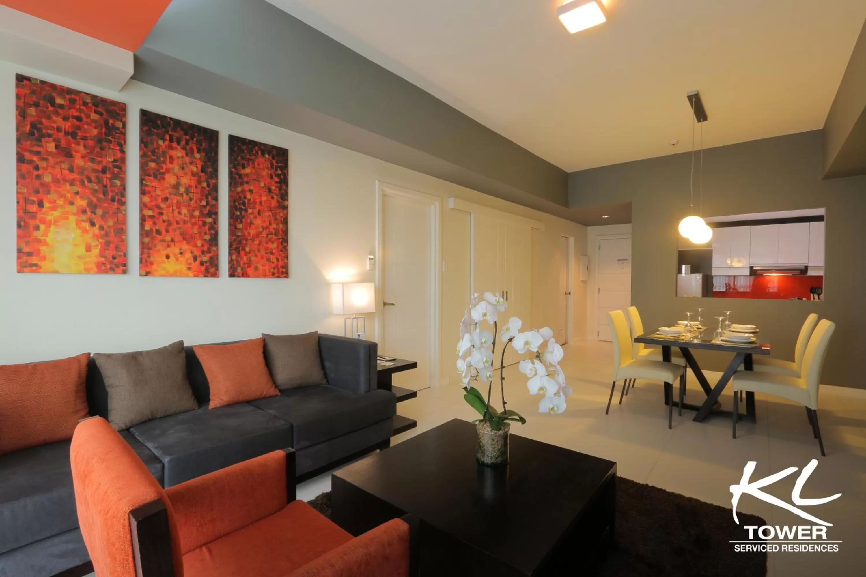 Living room in KL Serviced Residences Managed by HII