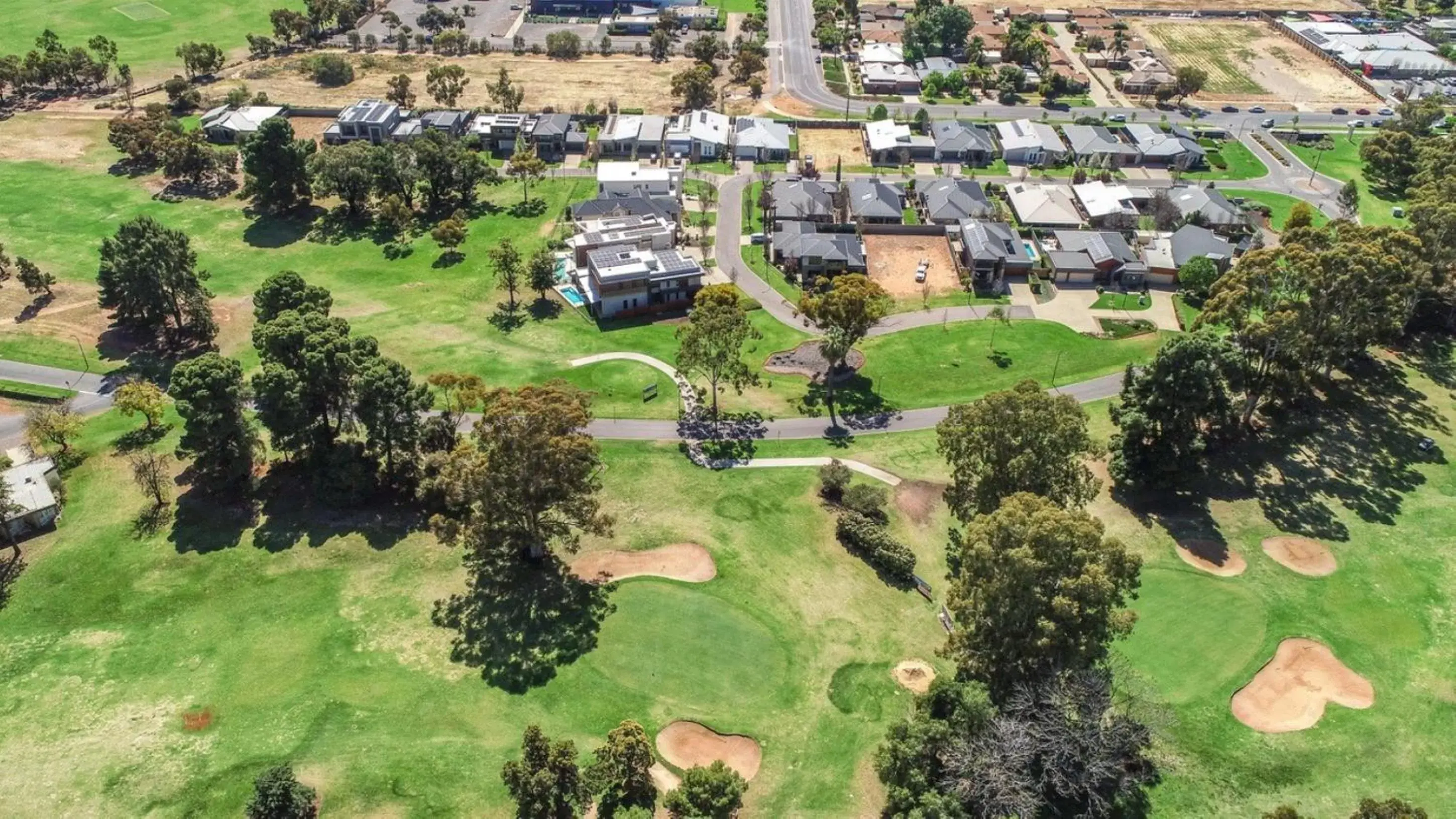 Golfcourse, Bird's-eye View in Mildura Golf Resort