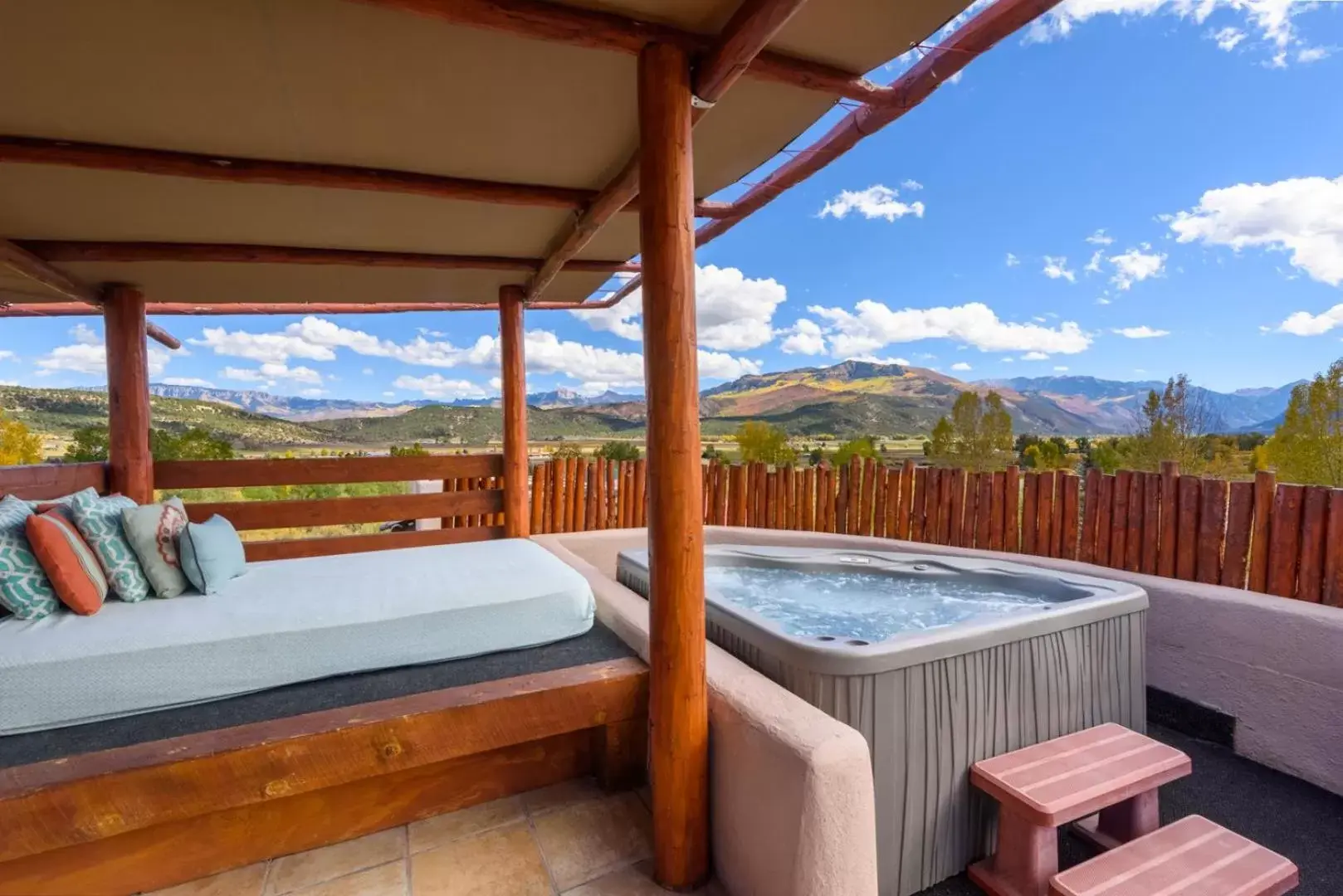 Pool view in Chipeta Lodge