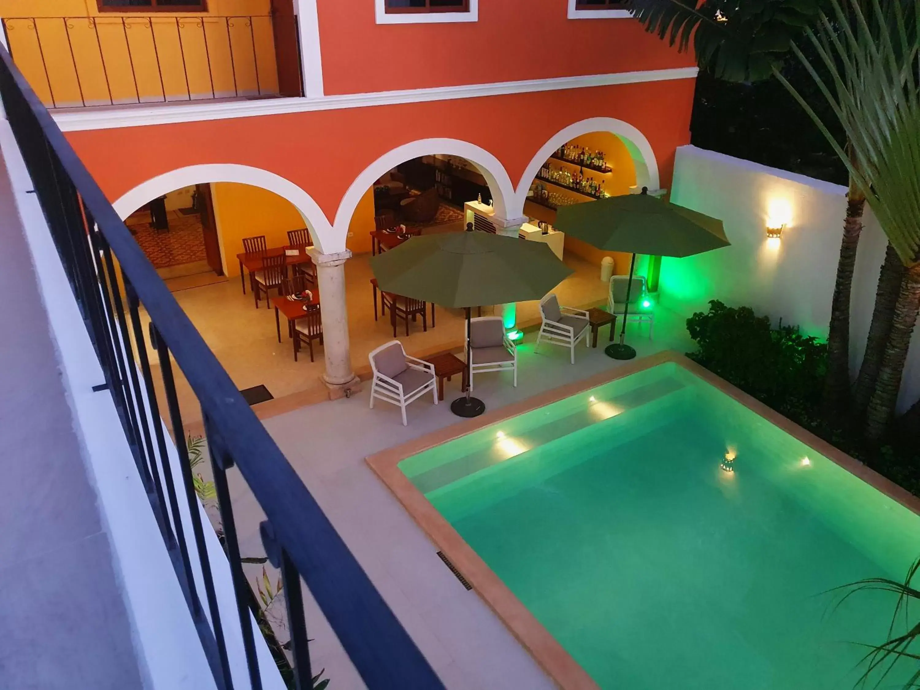 Restaurant/places to eat, Pool View in Merida Santiago Hotel Boutique
