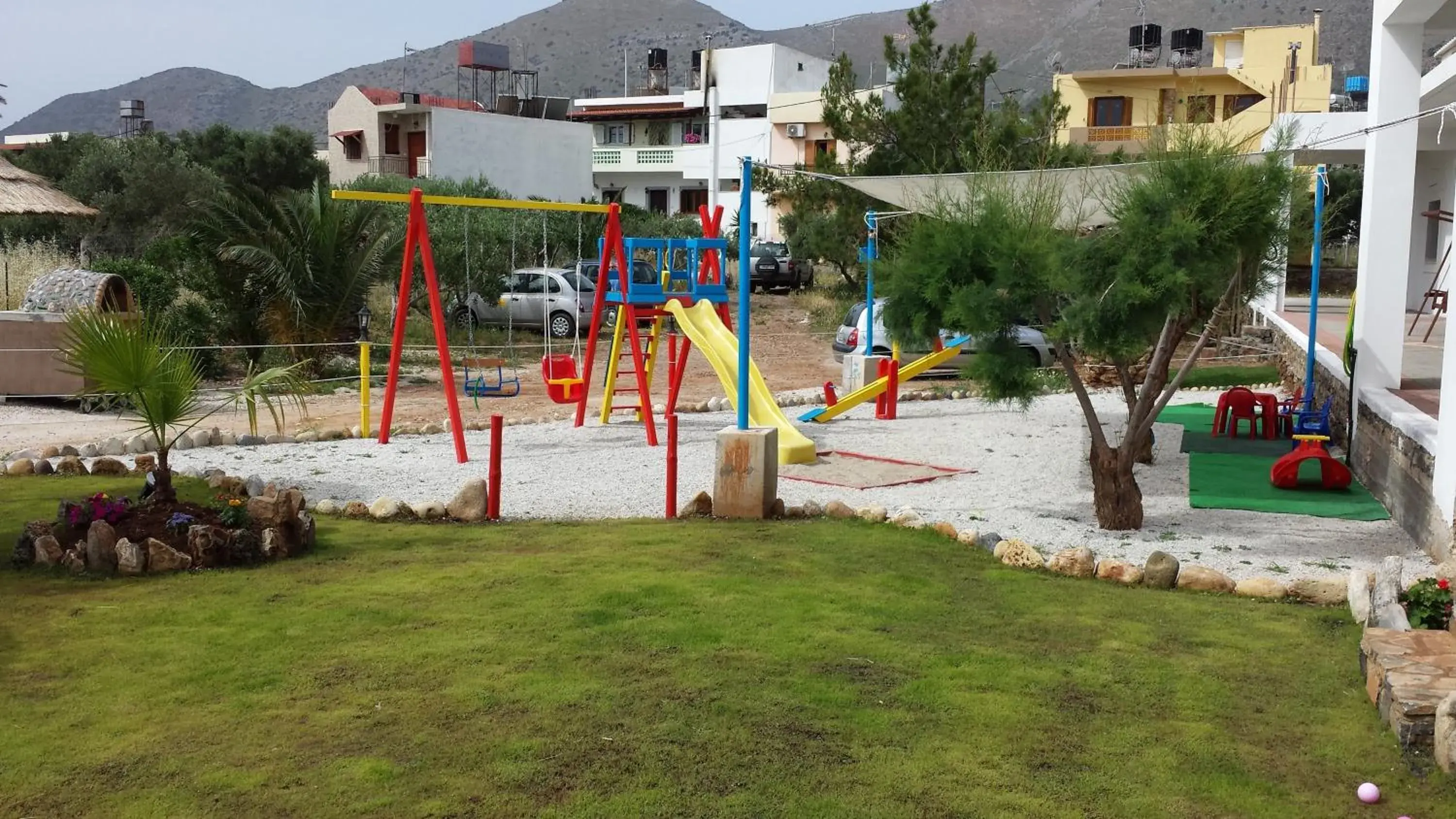 Children play ground, Children's Play Area in Elounda Sunrise Apartments