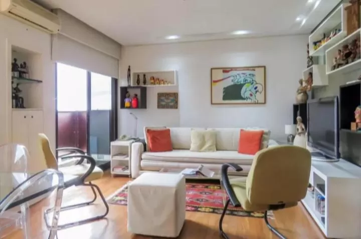 Seating Area in Flat no Itaim Bibi