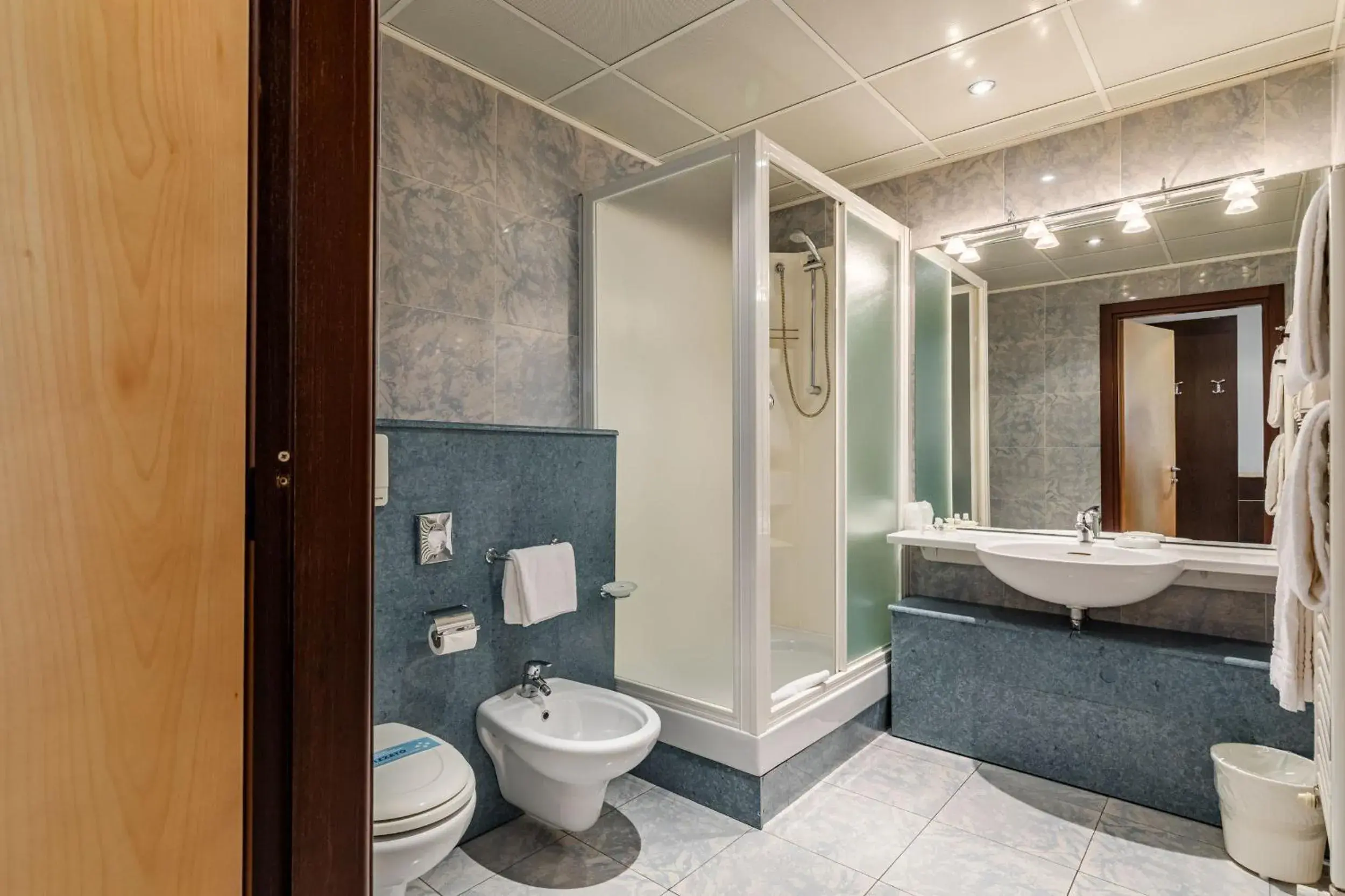 Shower, Bathroom in Hotel Ristorante Al Mulino