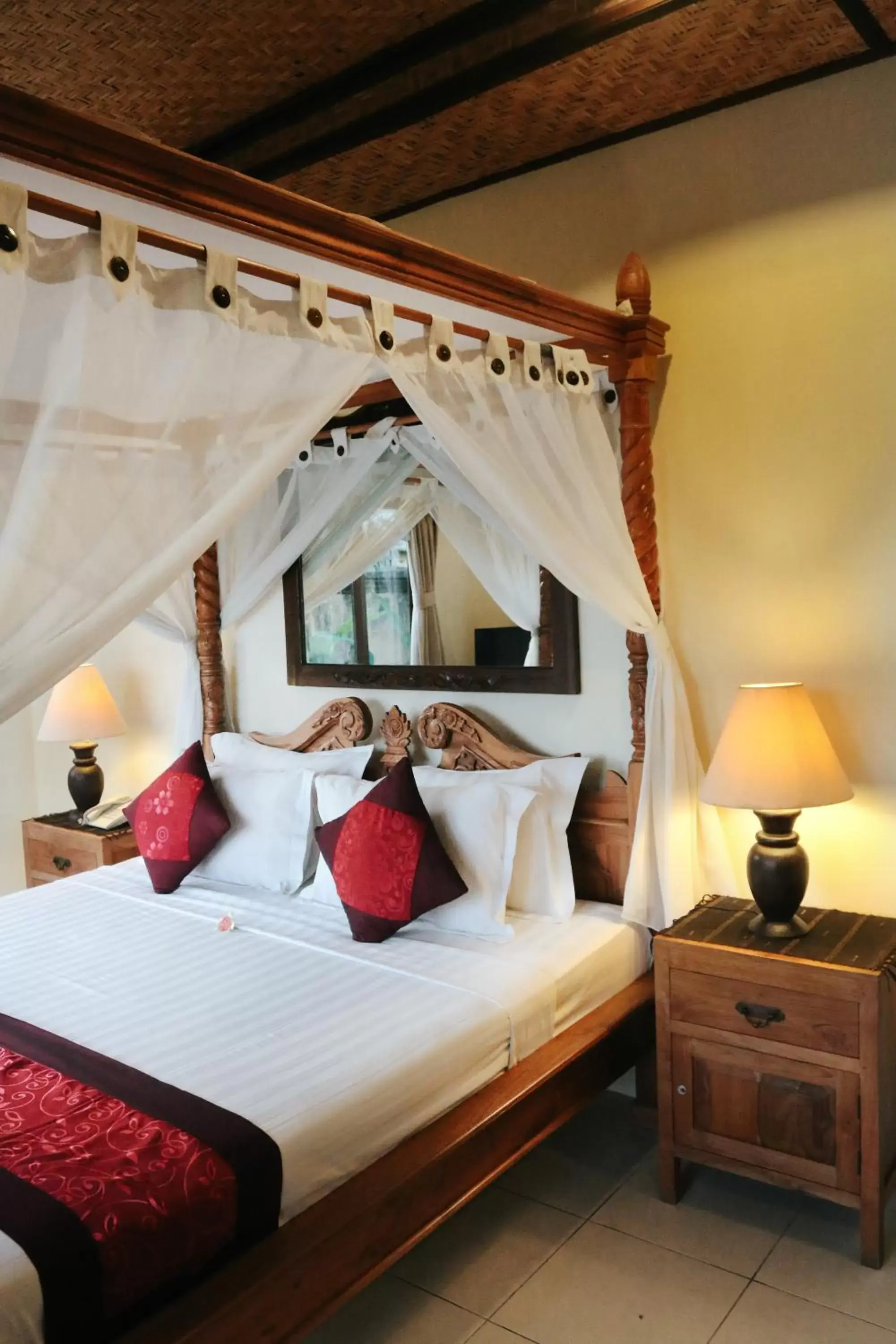 Bed in Sri Aksata Ubud Resort by Adyatma Hospitality