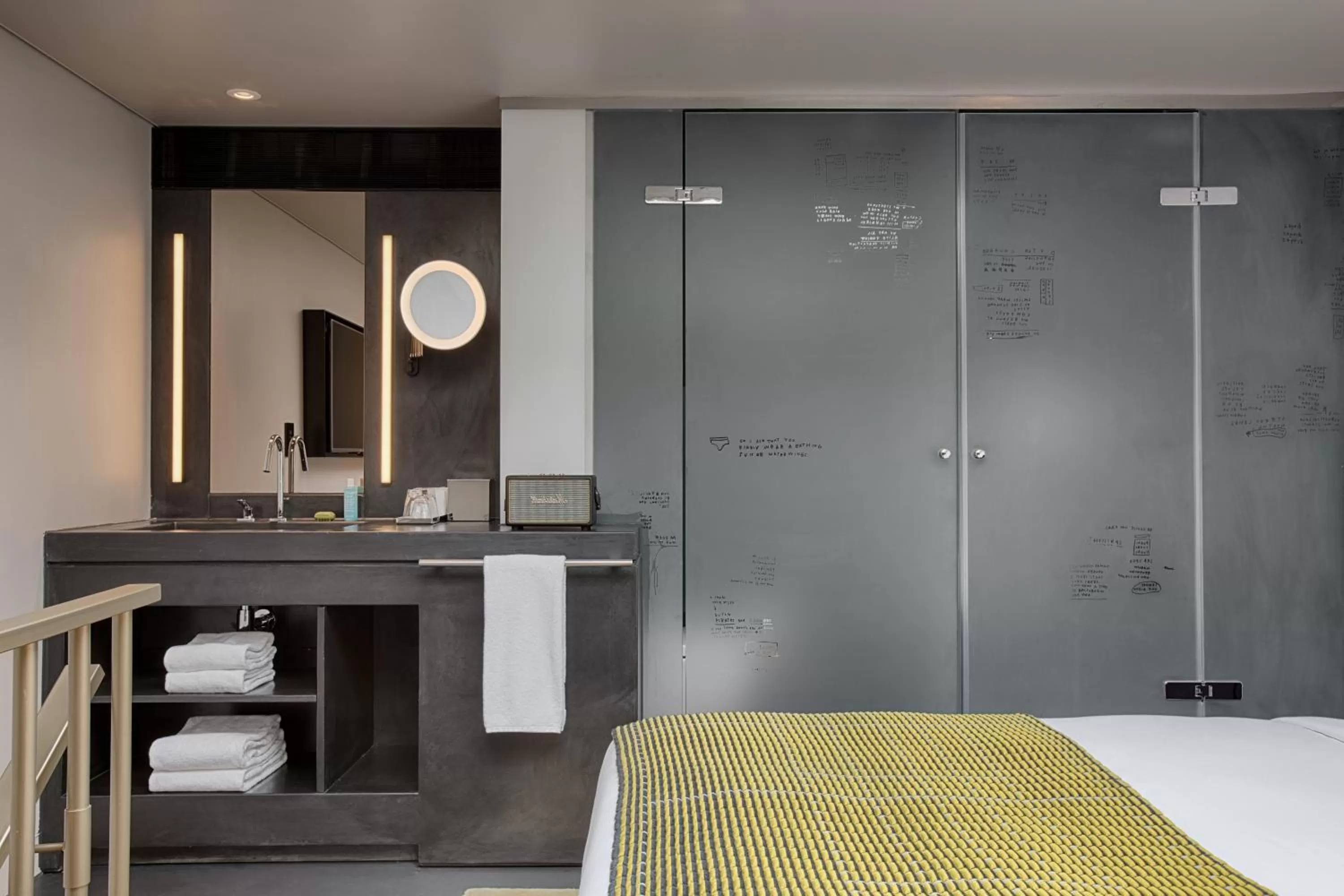 Bathroom, Bed in W Amsterdam