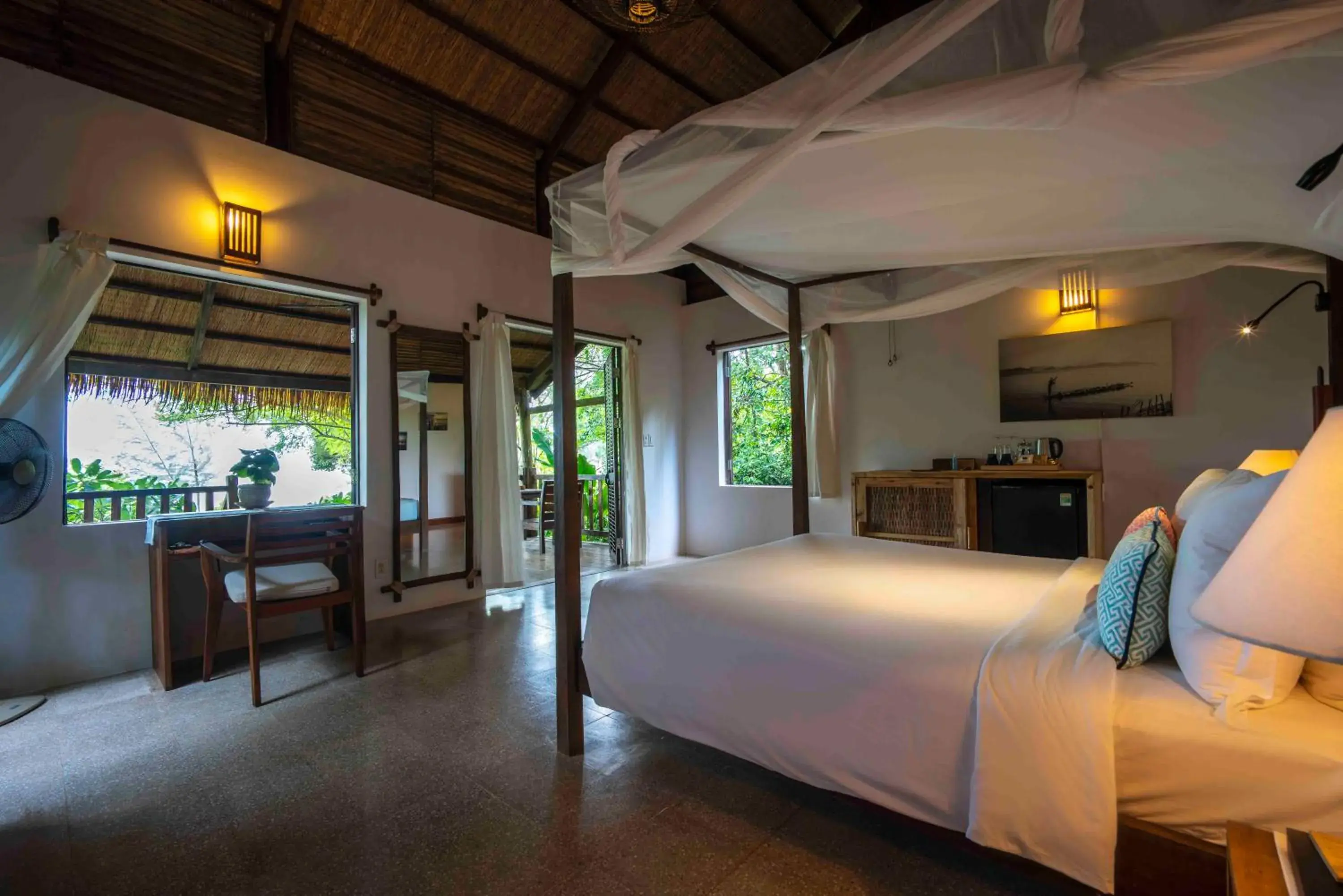 Bed in Mango Bay Resort