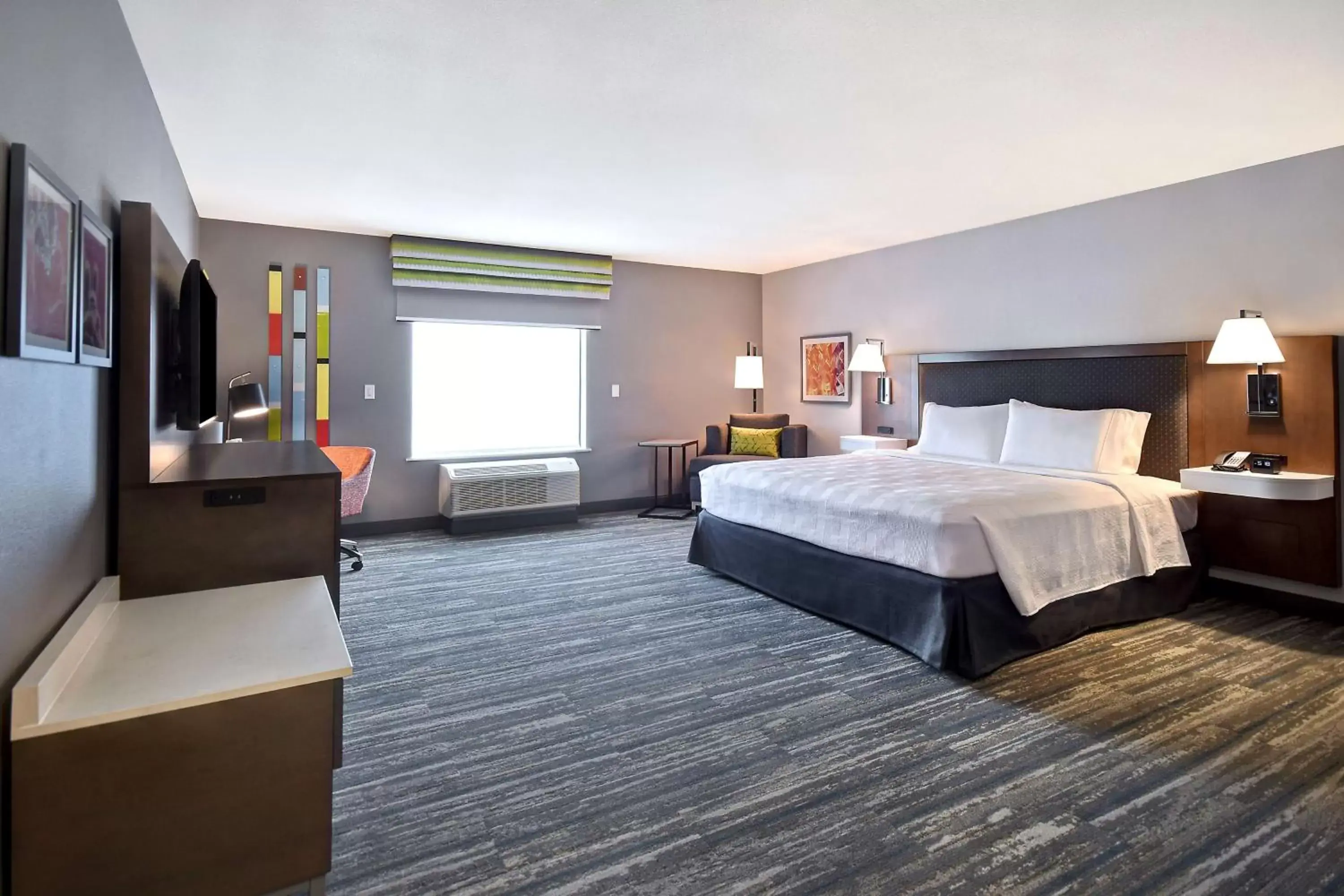 Bed in Hampton Inn & Suites Las Vegas Convention Center - No Resort Fee