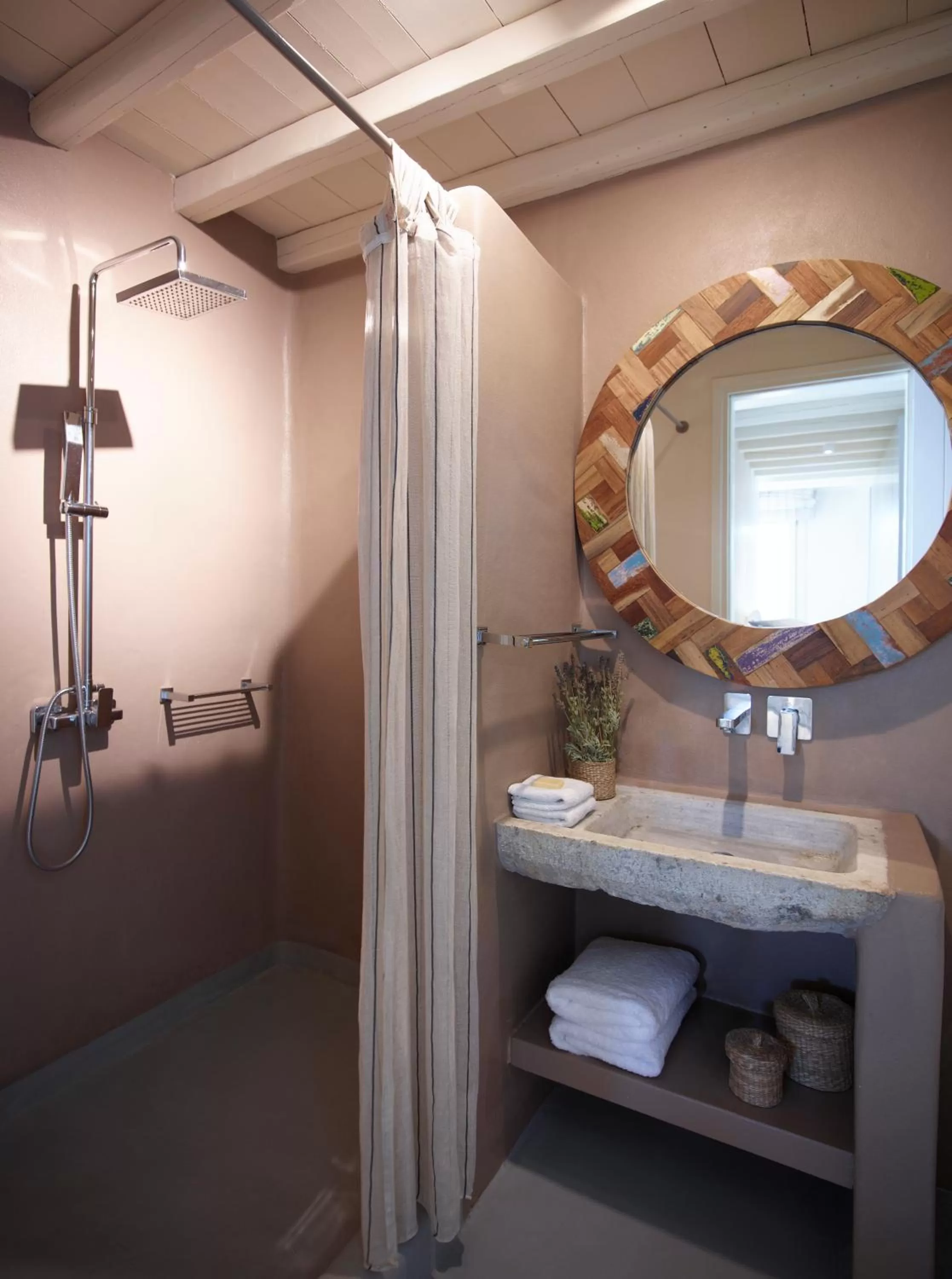 Shower in Aeolis Tinos Suites