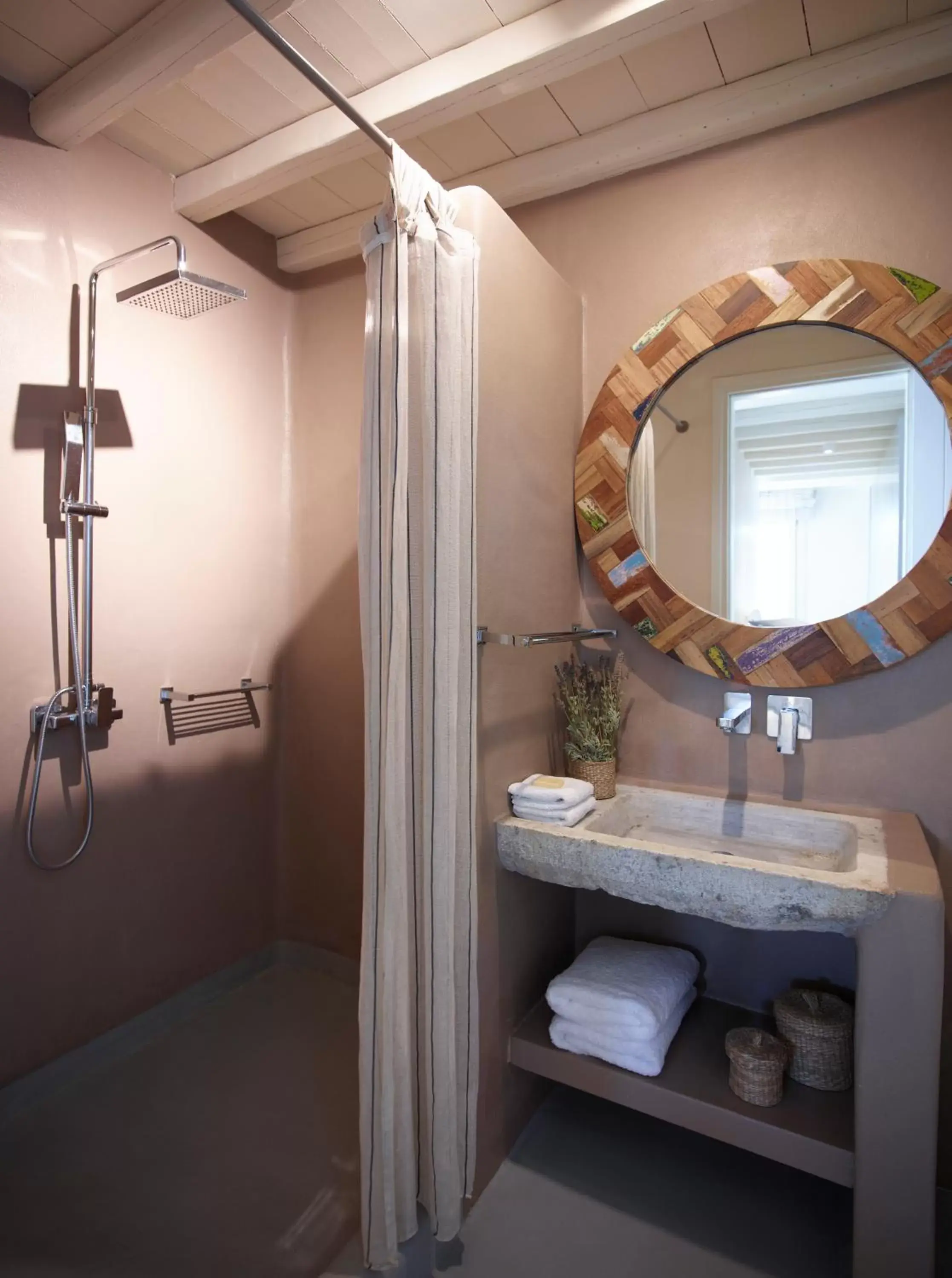 Shower, Bathroom in Aeolis Tinos Suites