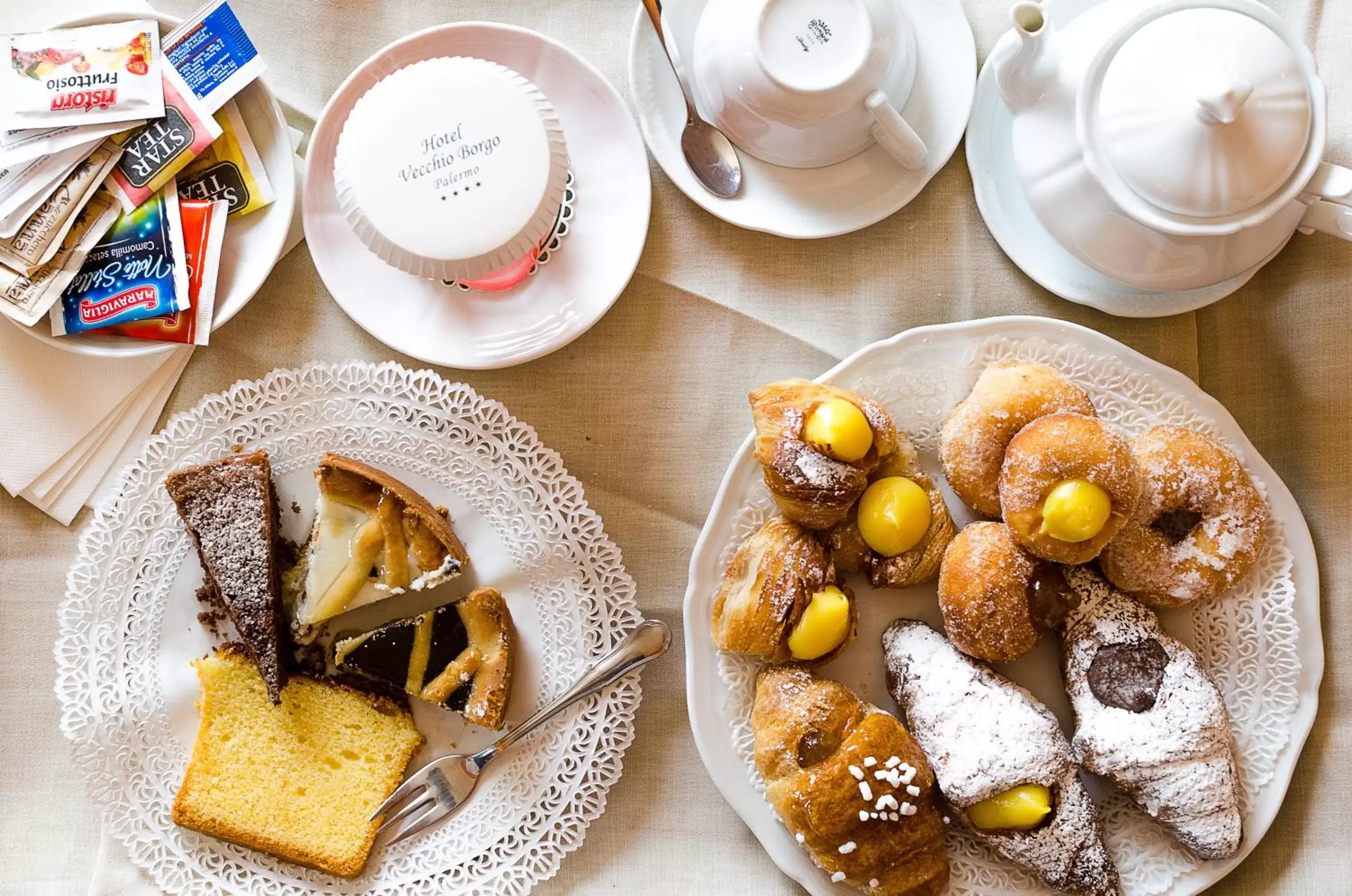 Italian breakfast in Hotel Vecchio Borgo