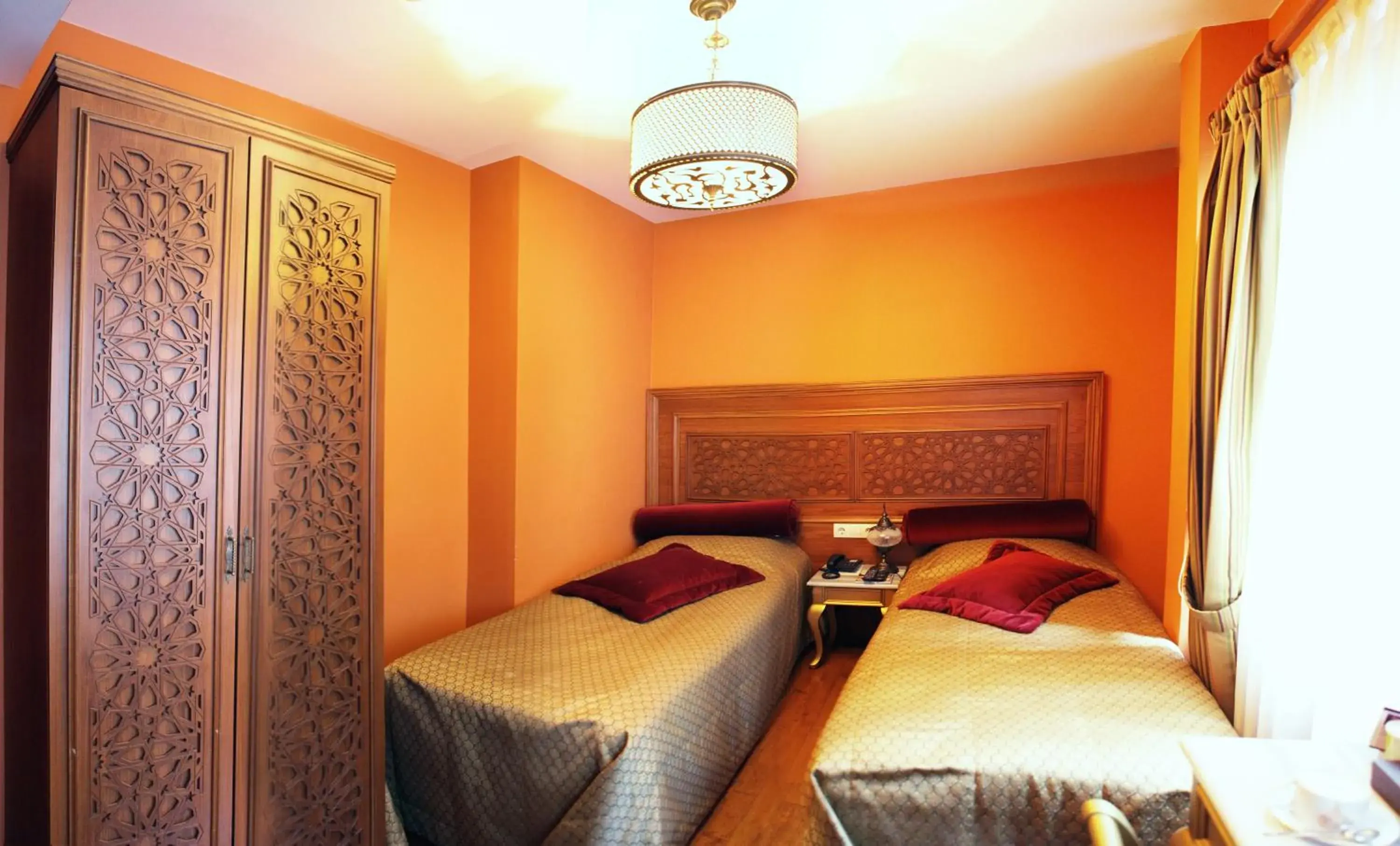 Decorative detail, Bed in Merial Hotel Sultanahmet