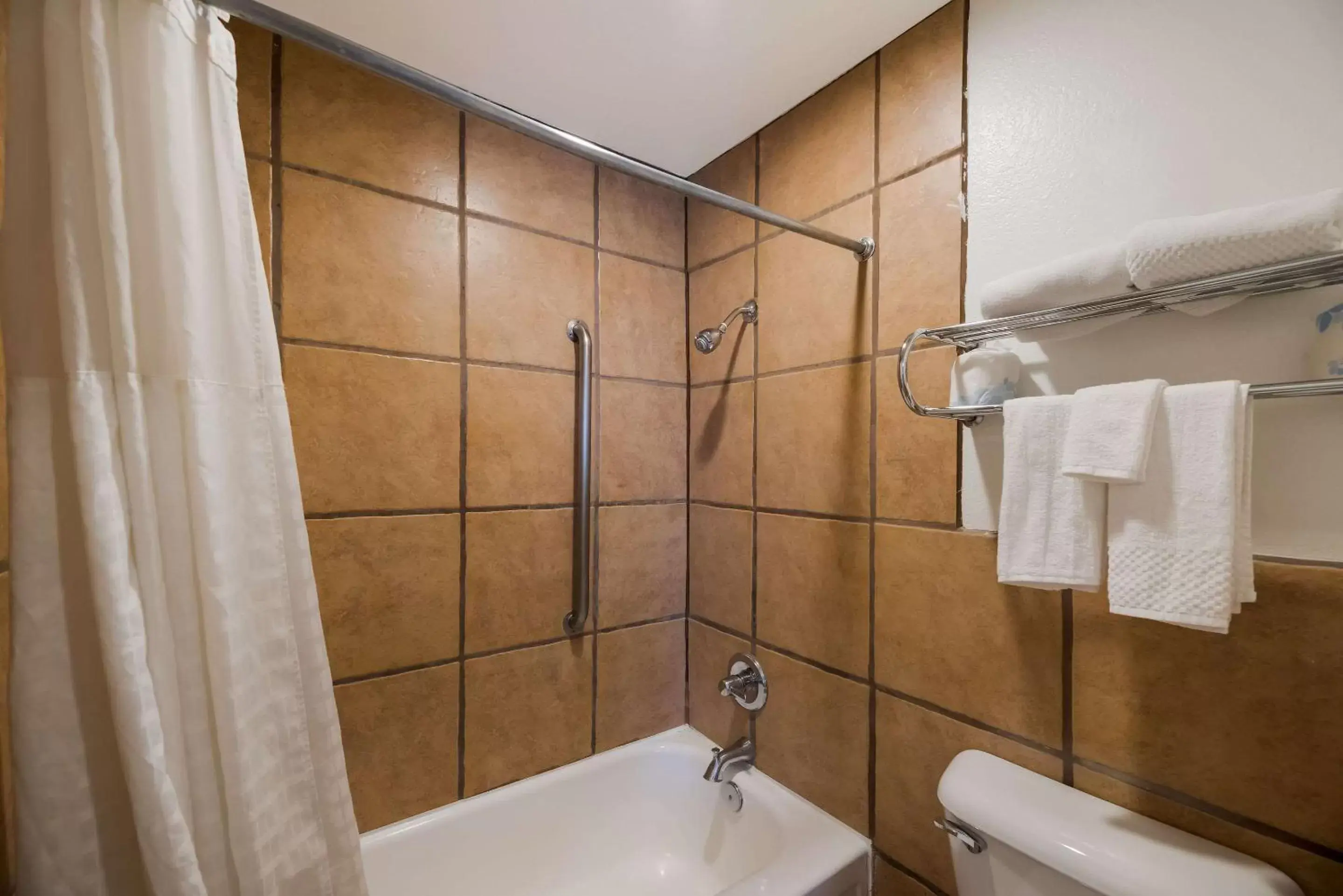 Bedroom, Bathroom in Rodeway Inn Flagstaff-Downtown