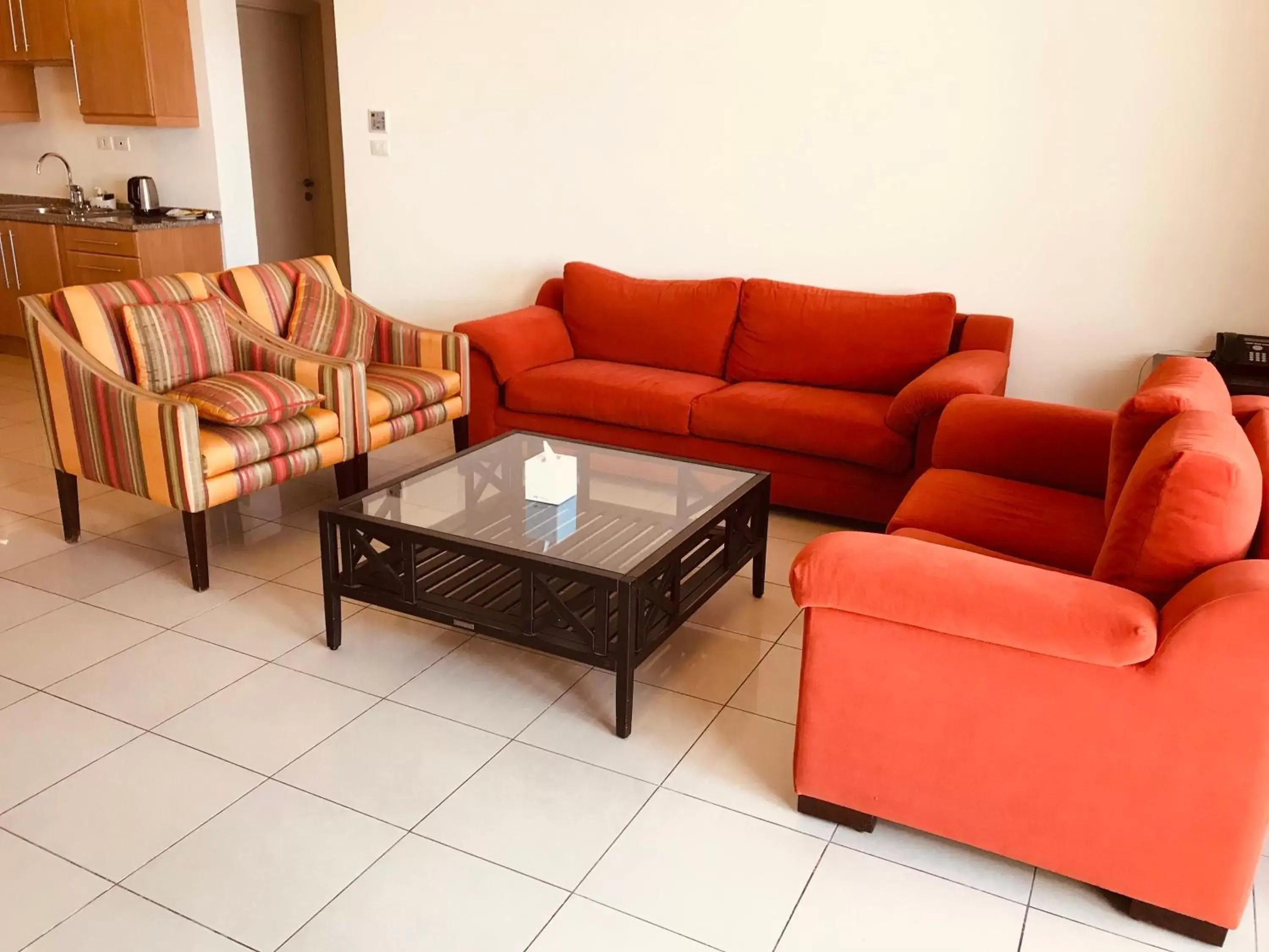 Living room, Seating Area in Tala Bay Residence