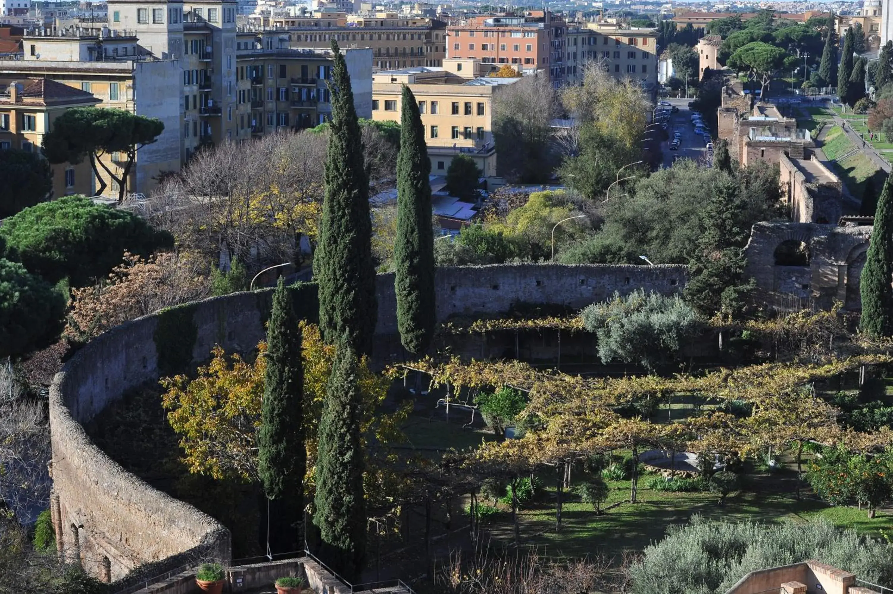 Garden view in Domus Sessoriana Garden view in Domus Sessoriana