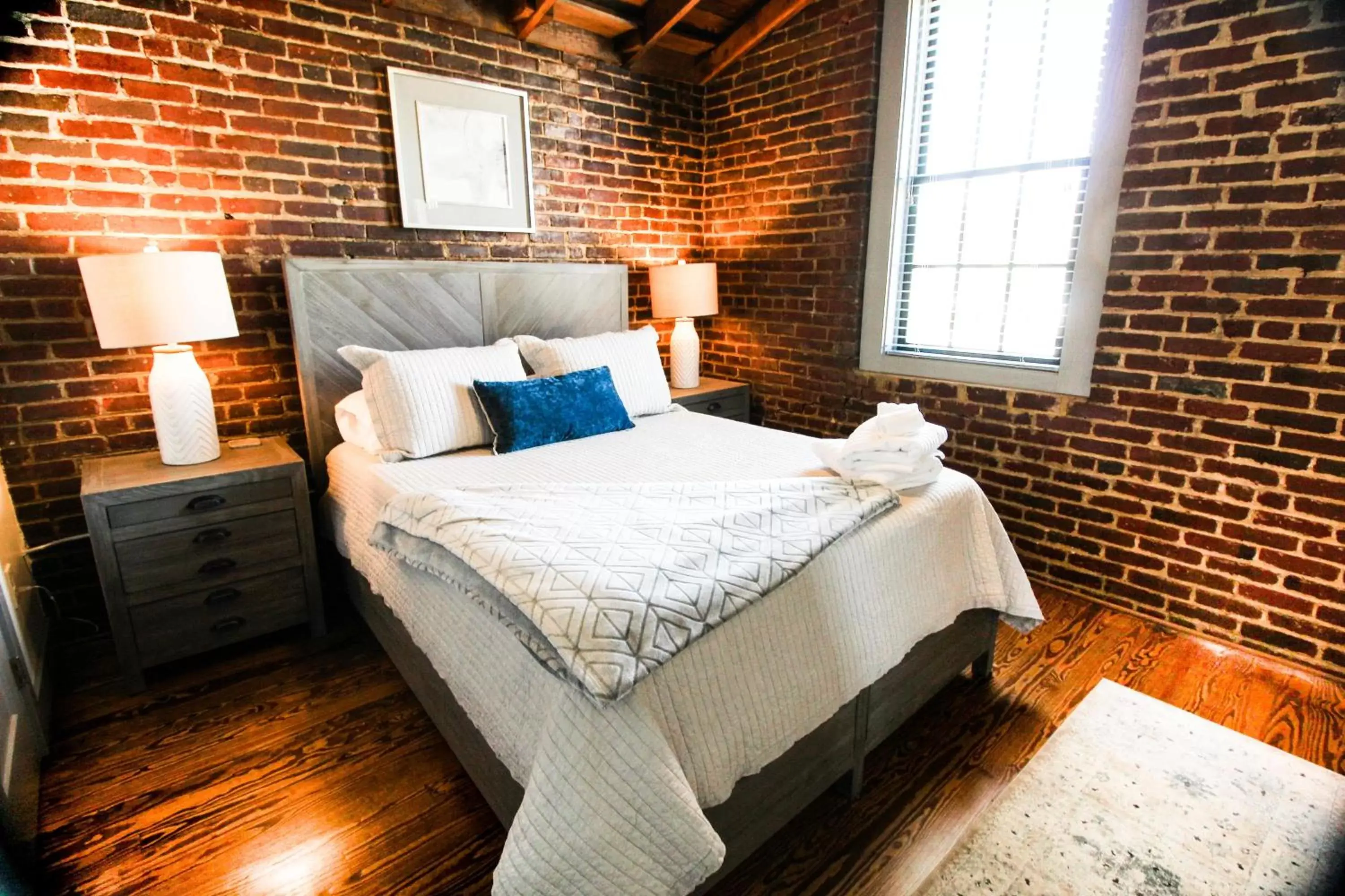 Bedroom, Bed in The Lofts at Downtown Salem