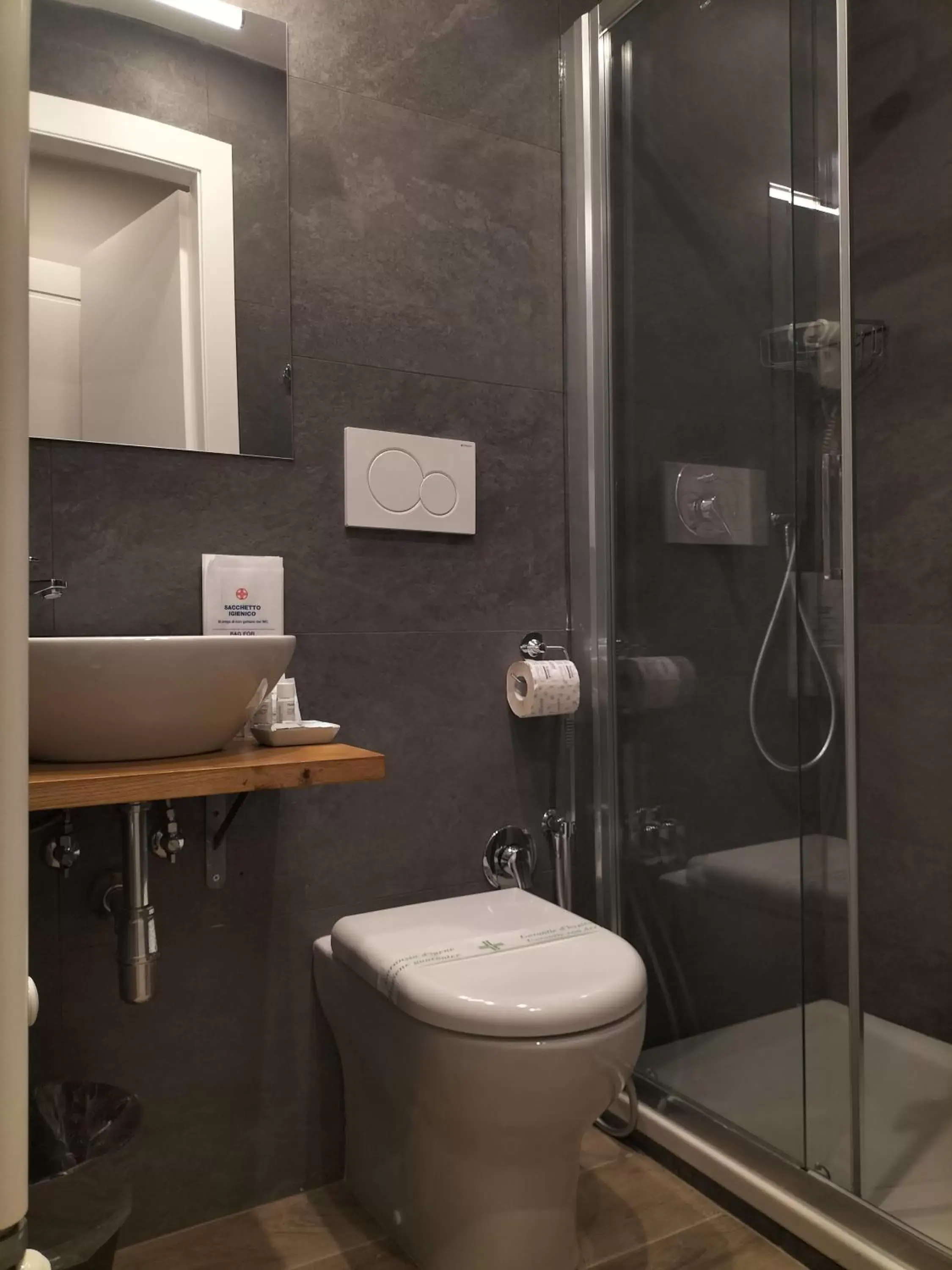 Shower, Bathroom in Hotel Camilla Guelfa
