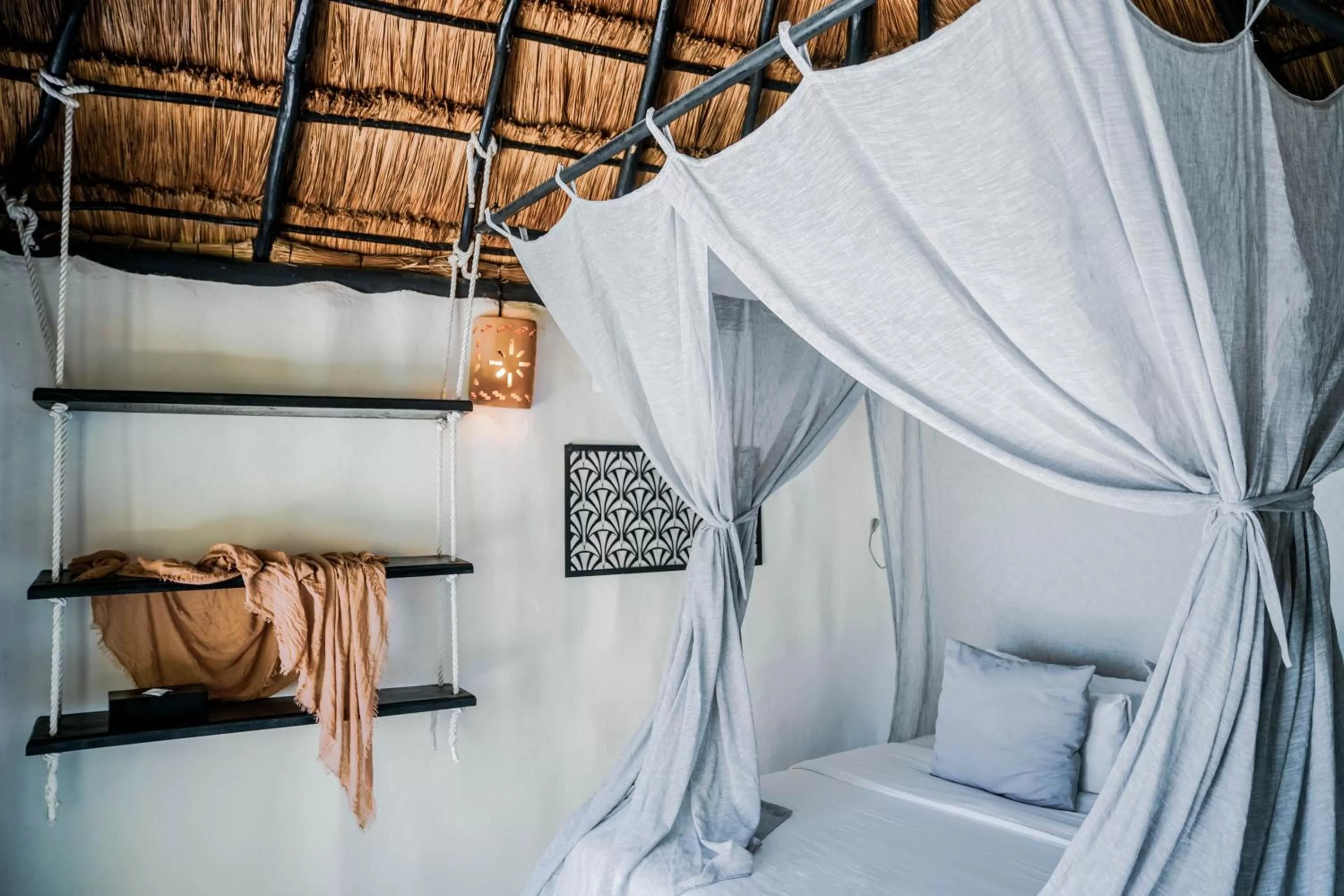 Bed, Seating Area in Coco Tulum Zen Zone Hotel