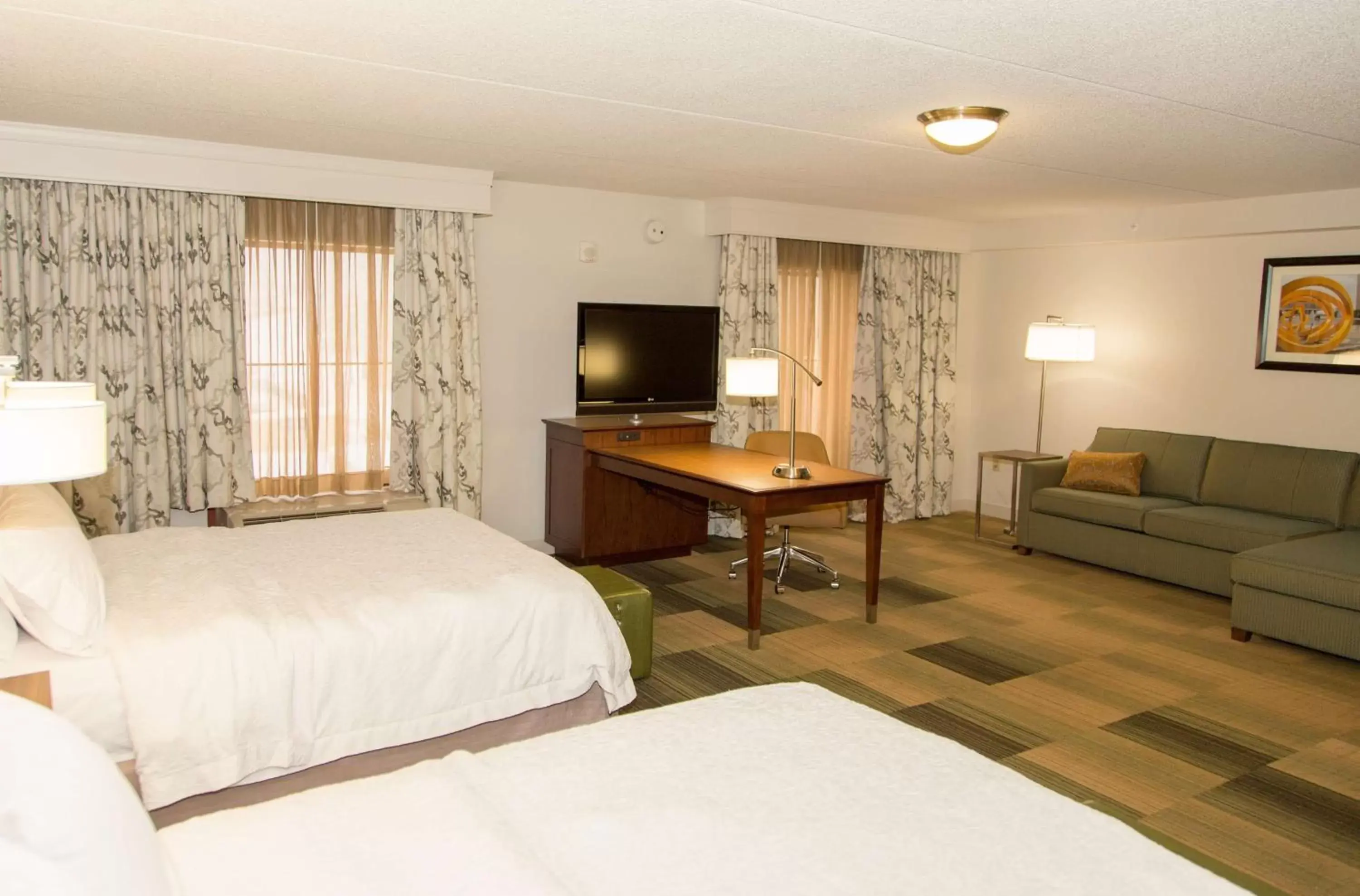 Bedroom, TV/Entertainment Center in Hampton Inn & Suites Albany-Downtown