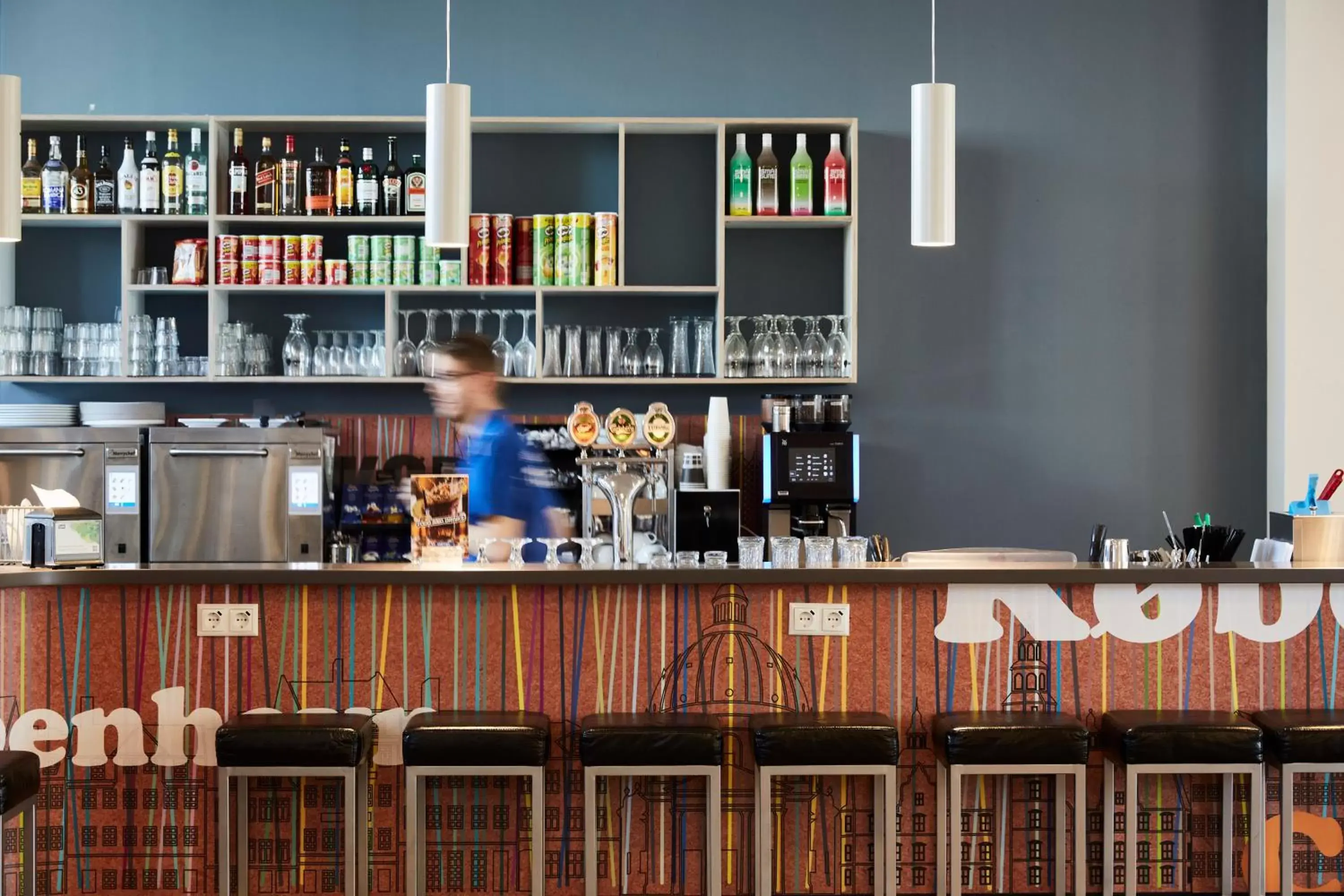 Lounge or bar, Lounge/Bar in A&O Copenhagen Norrebro