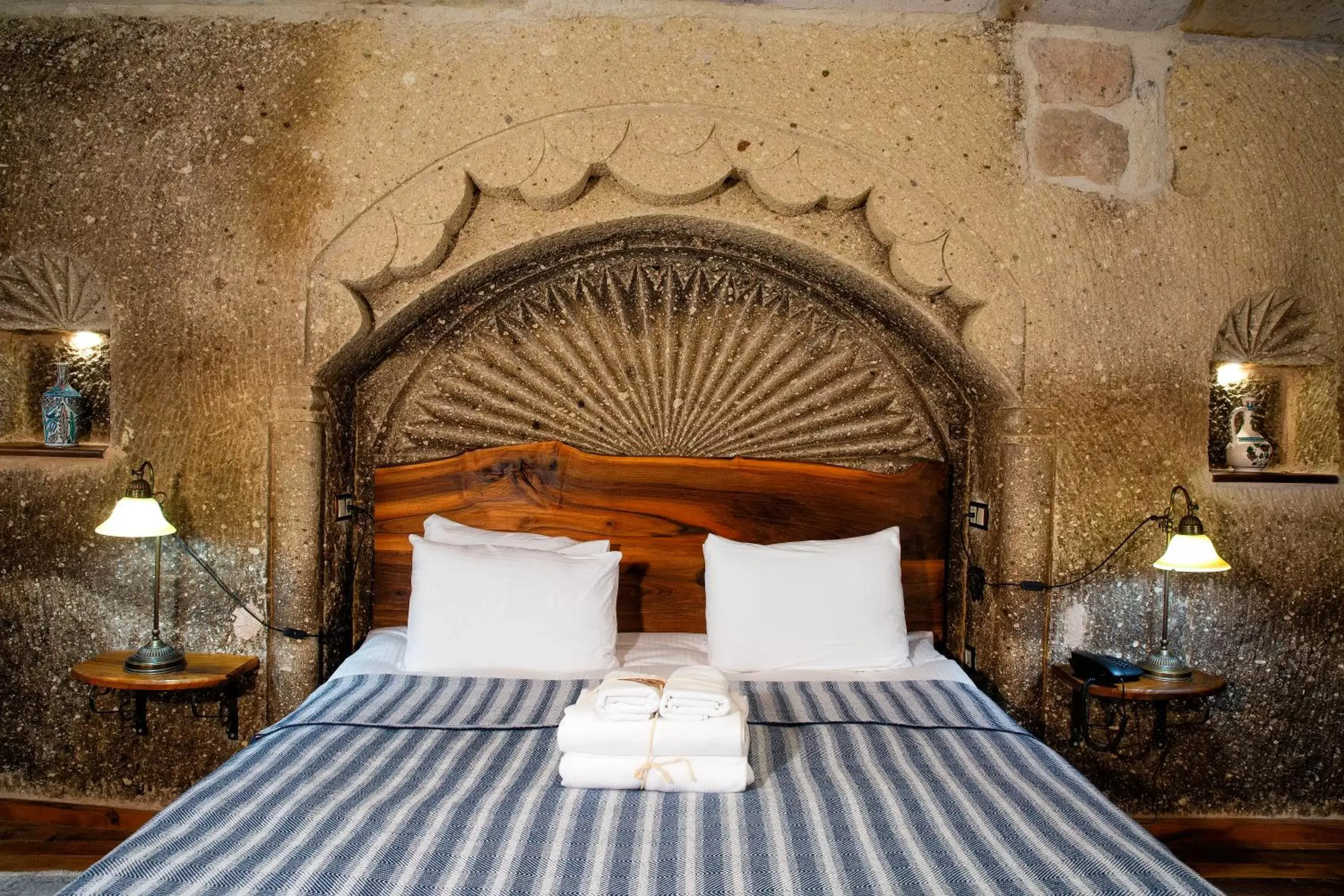 Bed in Aza Cave Cappadocia