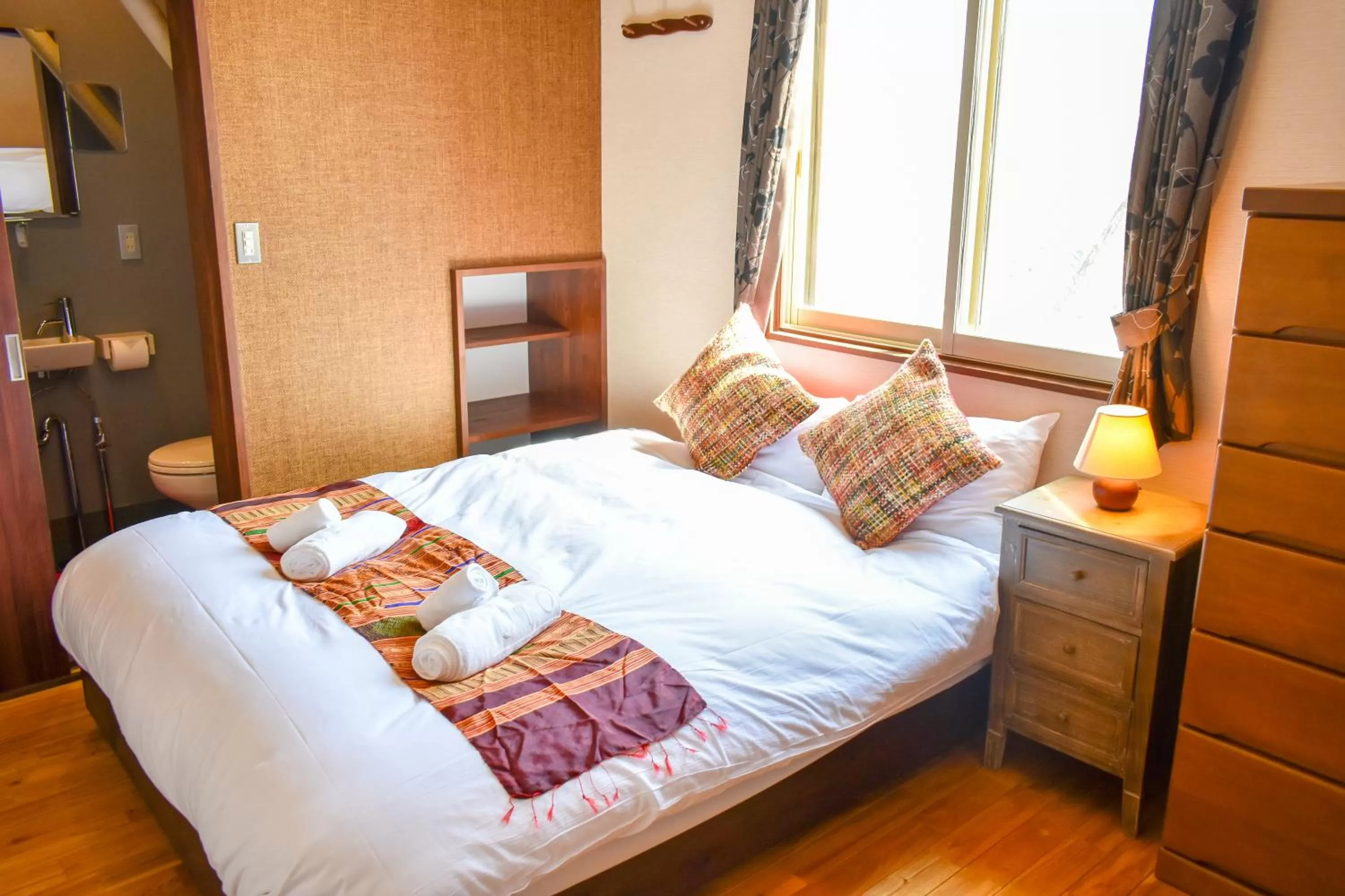 Bed in Panketo Lodge & Yoga Studio