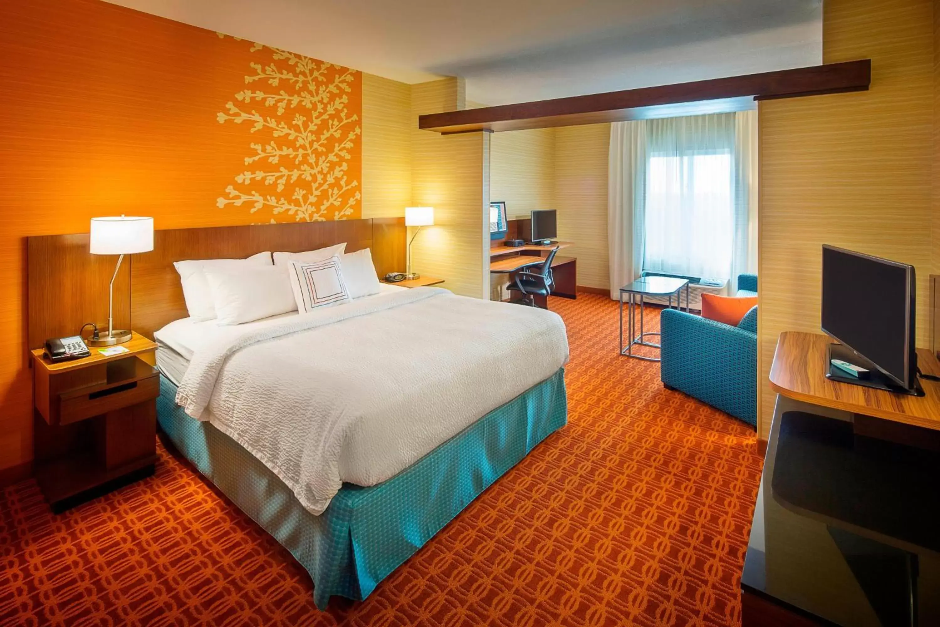 Bedroom, Bed in Fairfield Inn and Suites by Marriott Monaca
