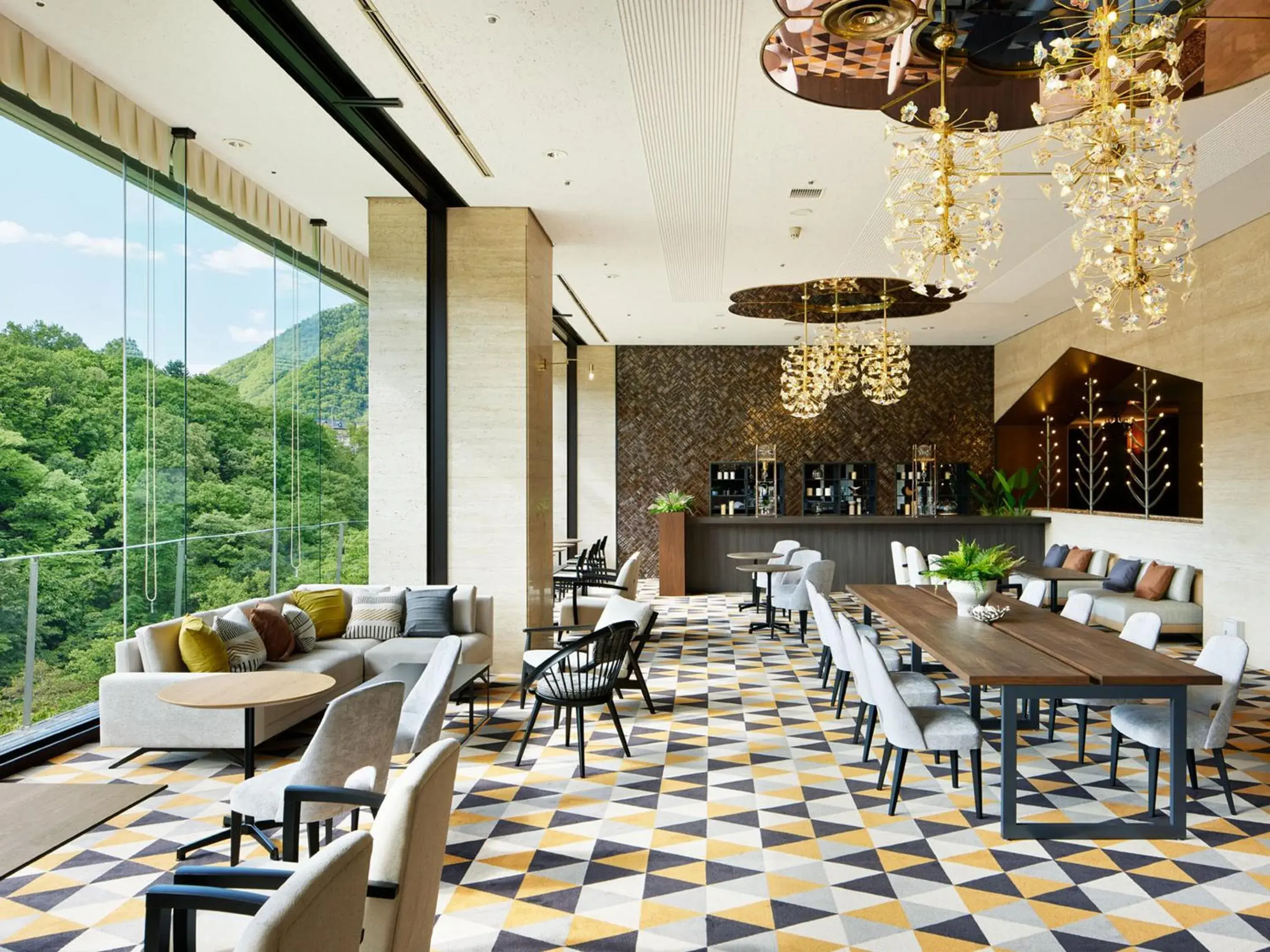 Lobby or reception, Restaurant/Places to Eat in Jozankei View Hotel