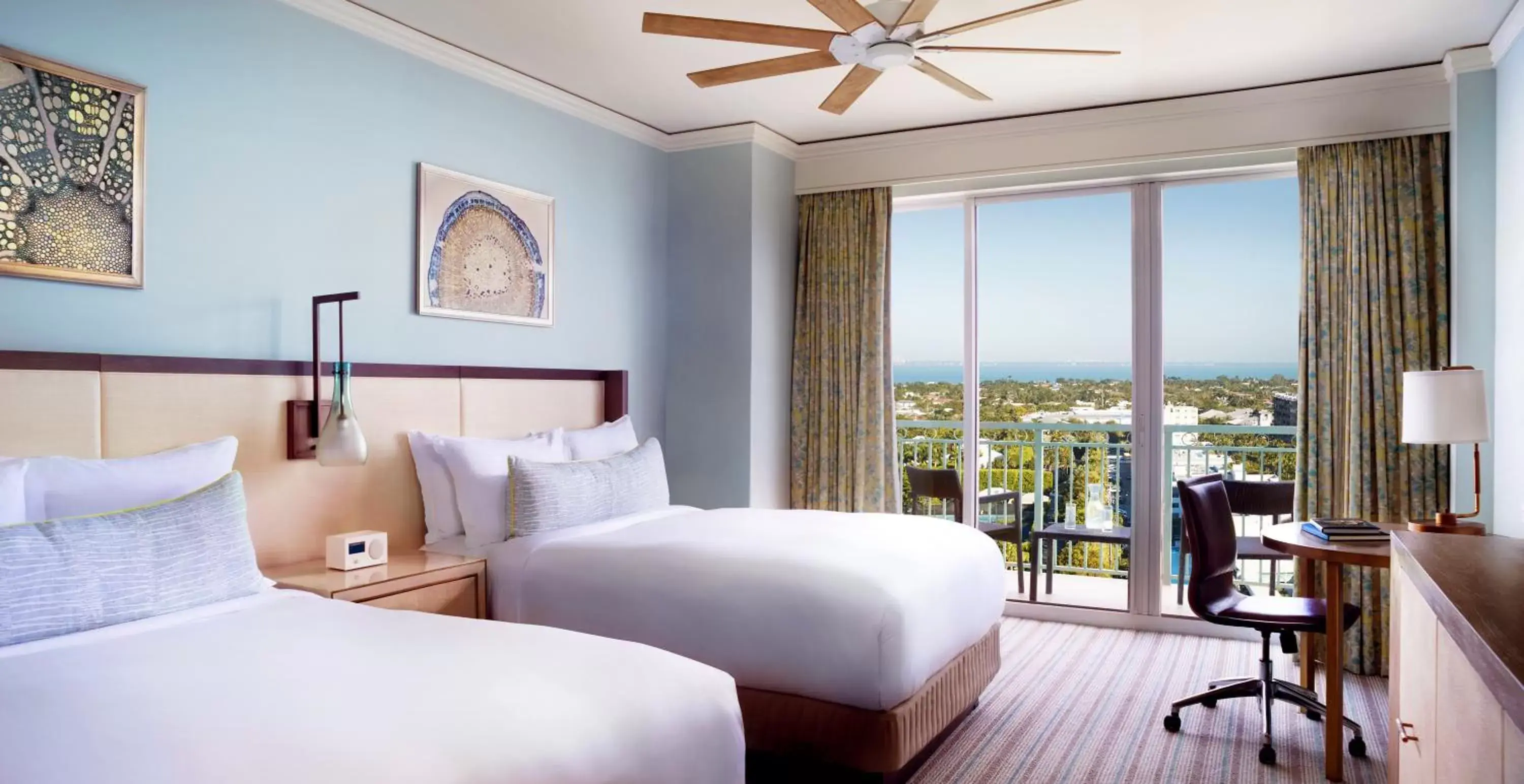 Double Room with Two Double Beds, Balcony and Partial Ocean View in The Ritz Carlton Key Biscayne, Miami