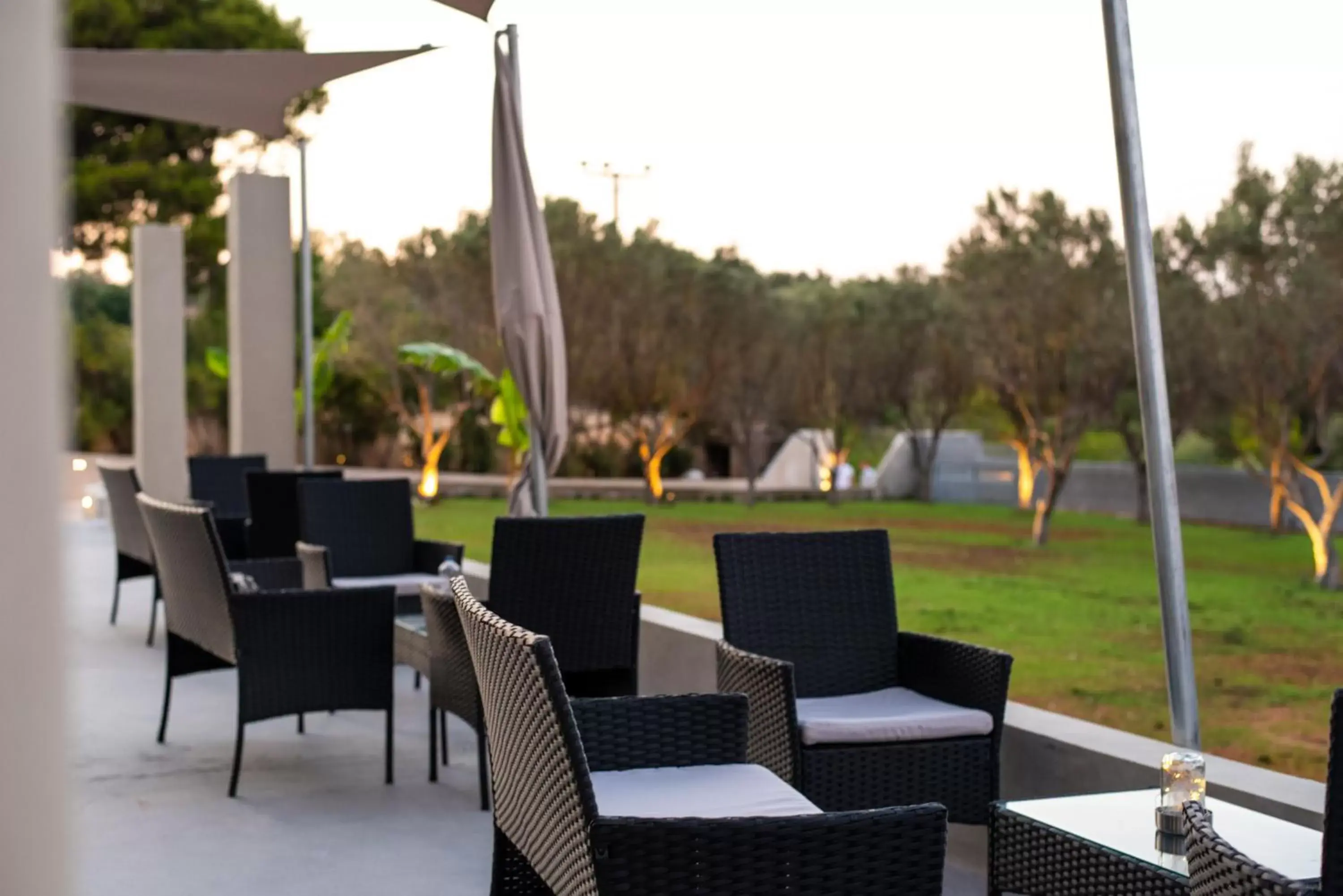 Patio in Airscape Hotel Free Shuttle From Athen's Airport