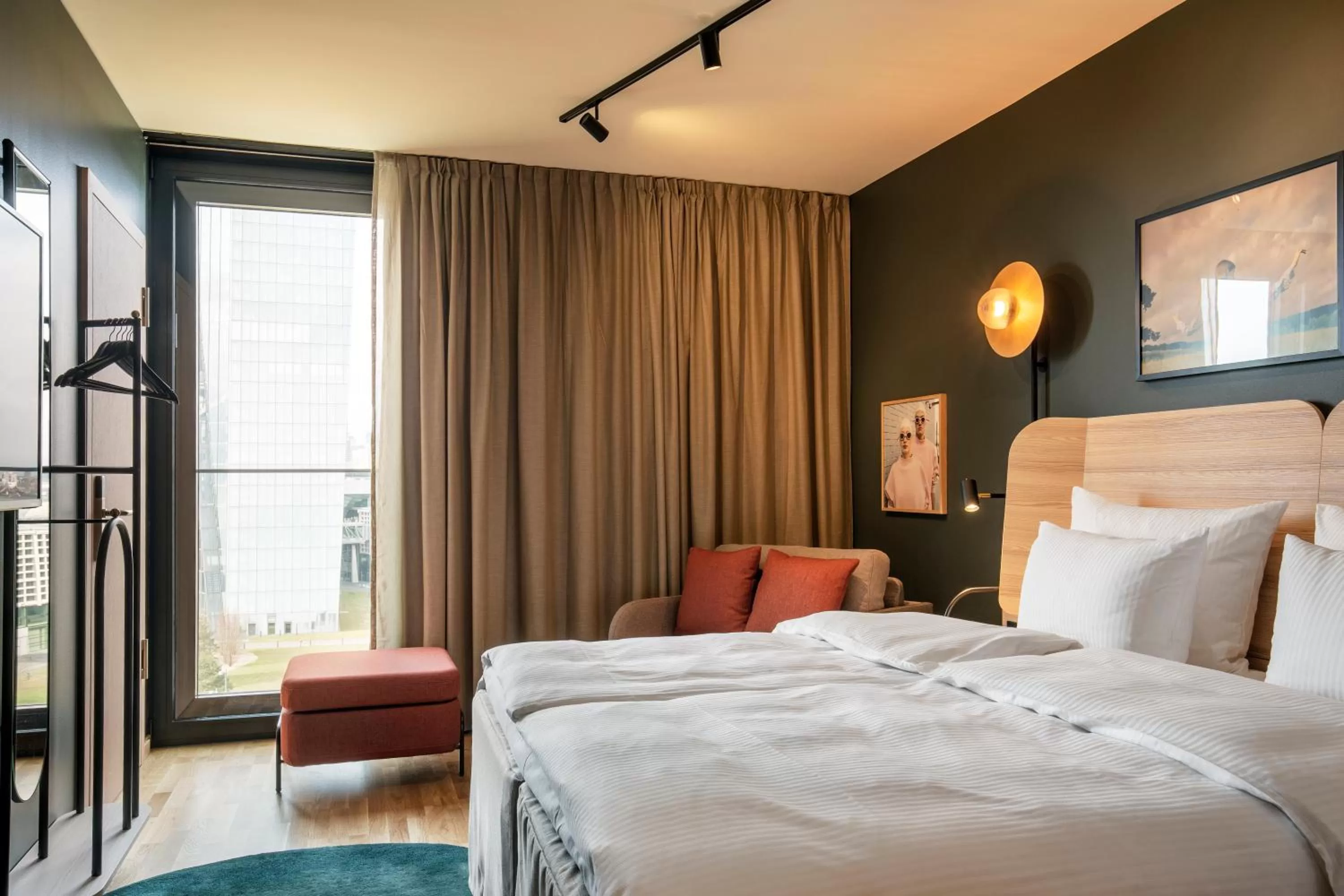 Bedroom, Bed in Scandic Frankfurt Hafenpark