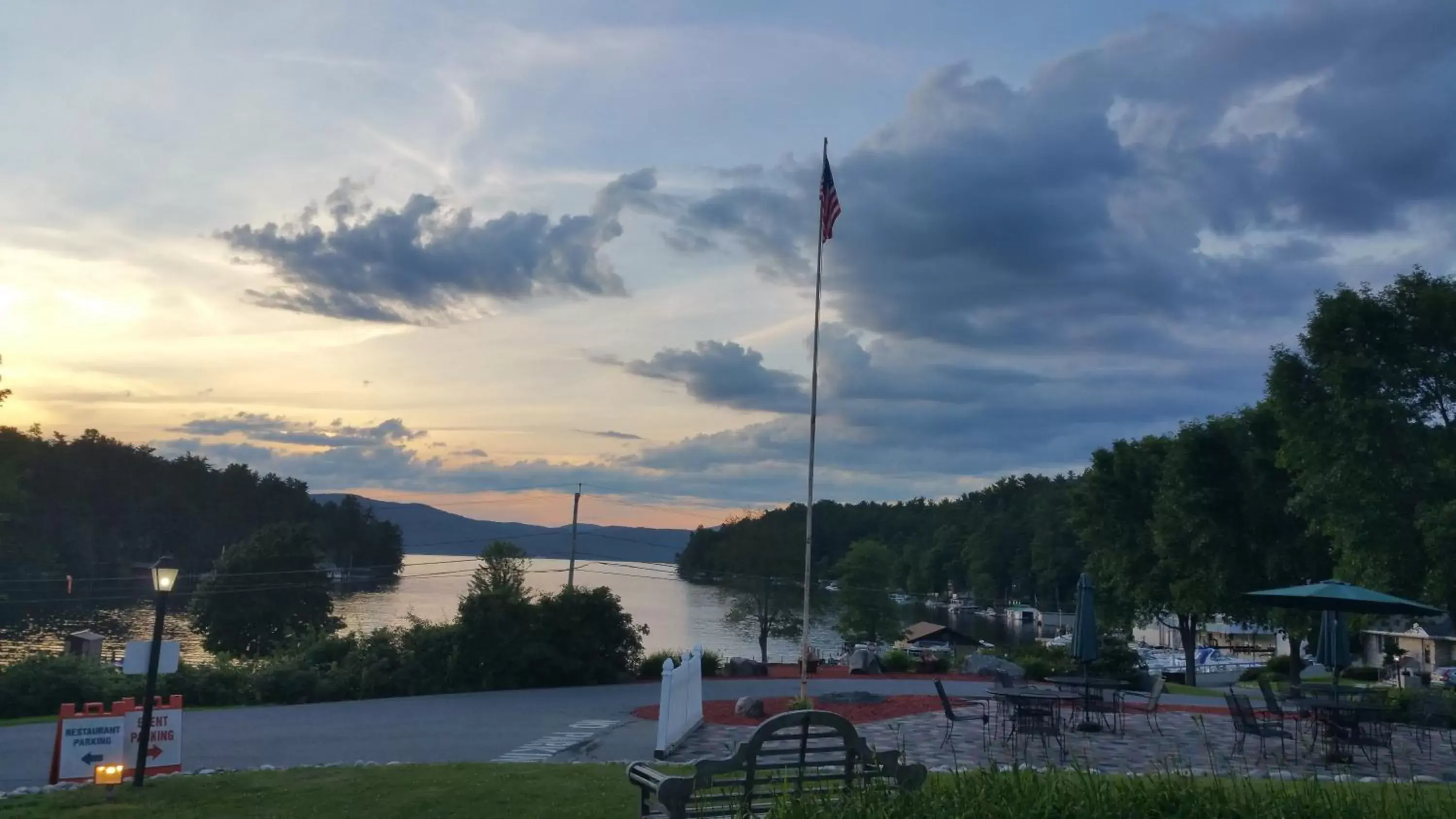 Patio in Bayside Resort, Lake George NY