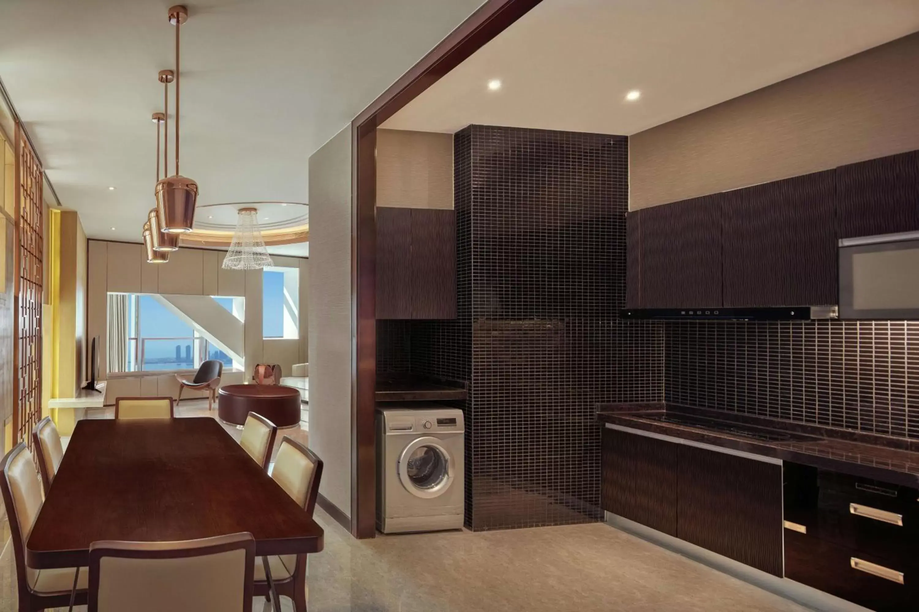 Kitchen or kitchenette in Hilton Haikou