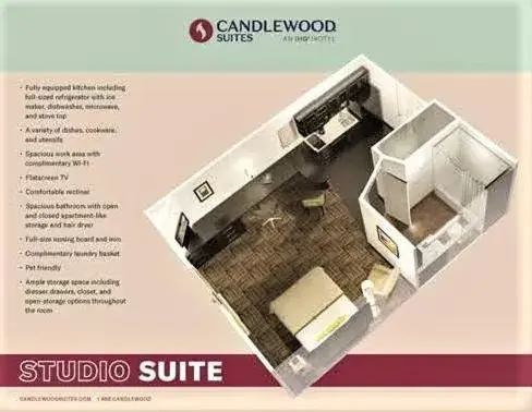 Floor Plan in Candlewood Suites Roswell, an IHG Hotel