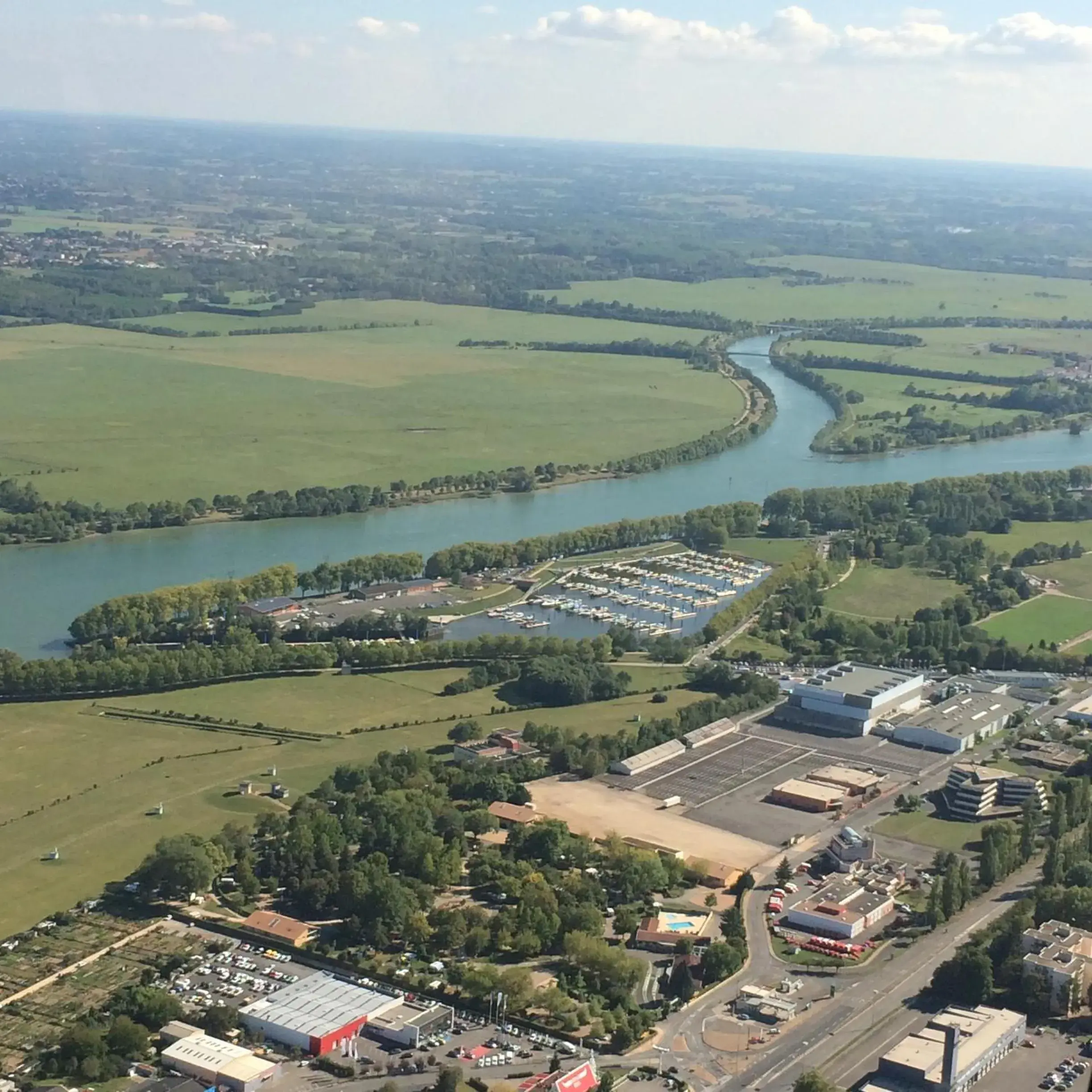 Natural landscape, Bird's-eye View in Première Classe Mâcon Sud