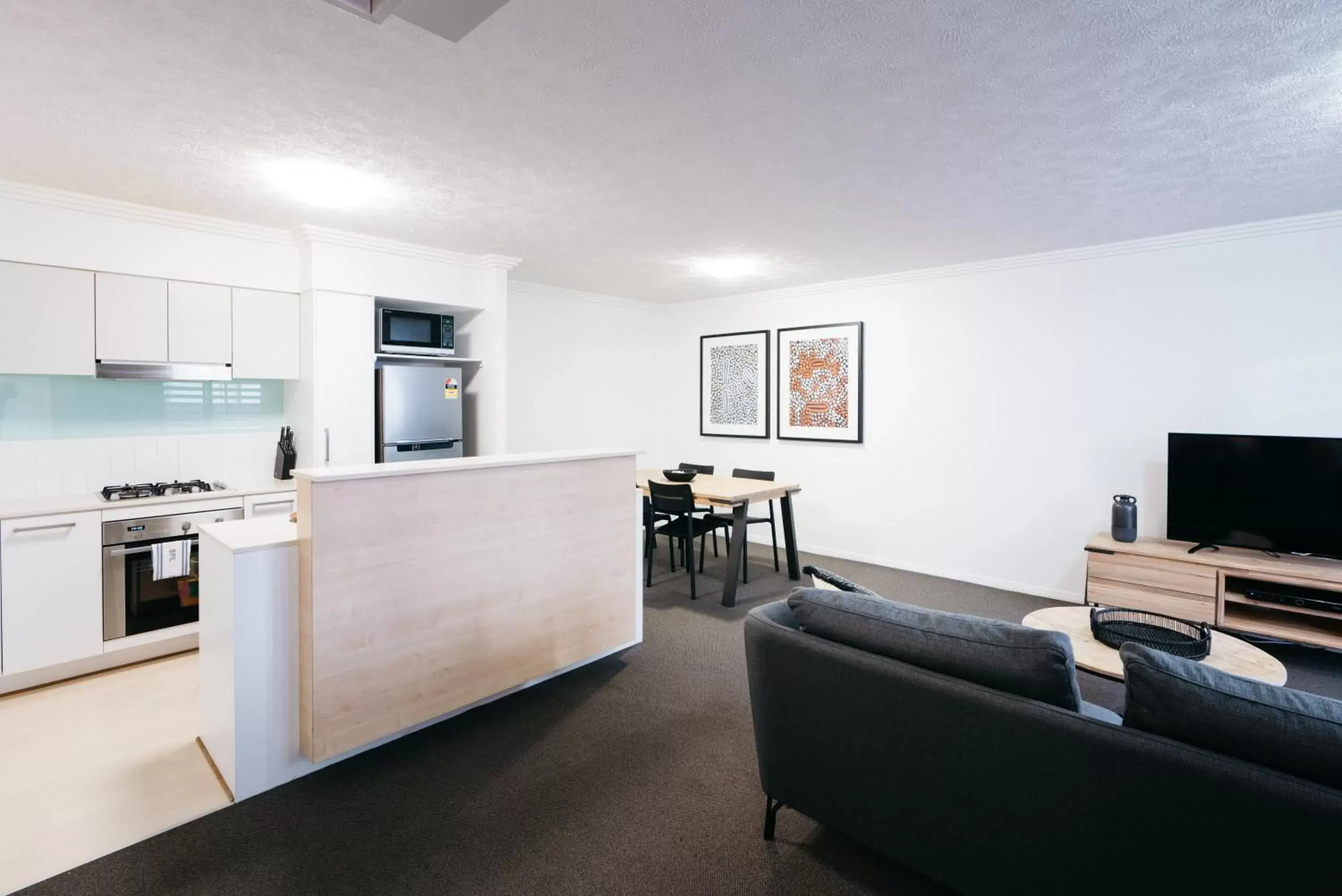 TV and multimedia, Seating Area in Gabba Central Apartments