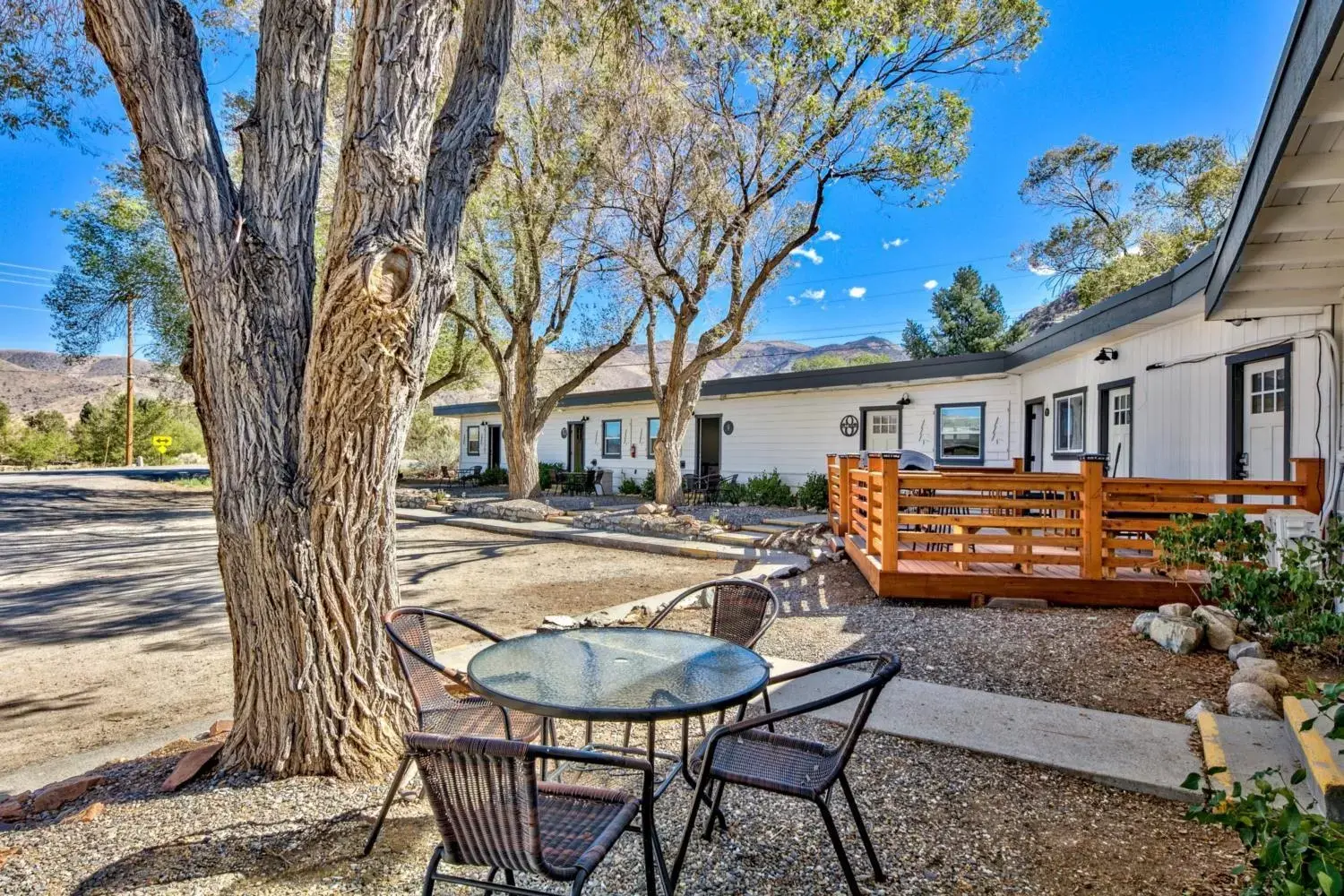 Patio in The Historic West Walker Motel