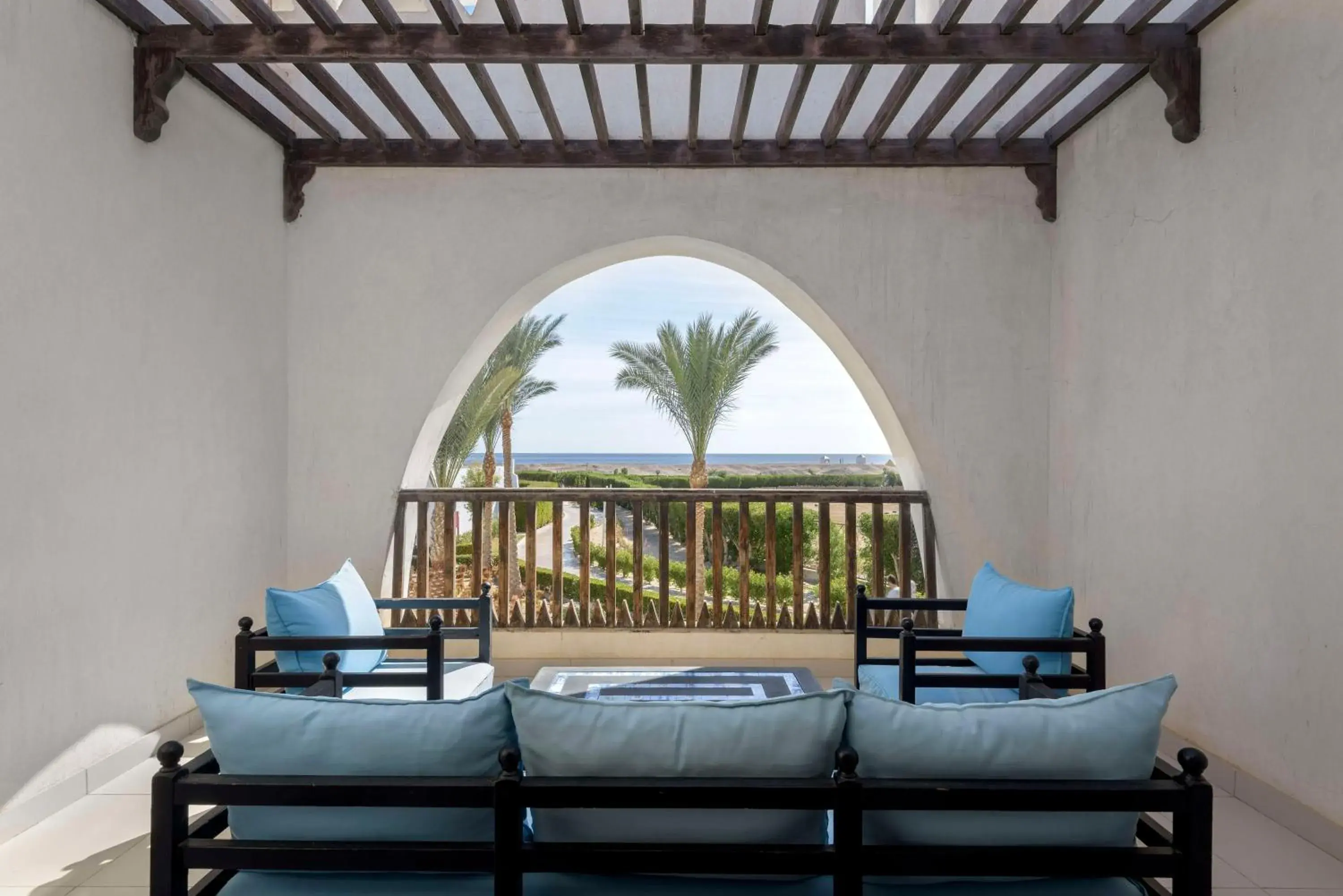 View (from property/room), Seating Area in Hilton Marsa Alam Nubian Resort