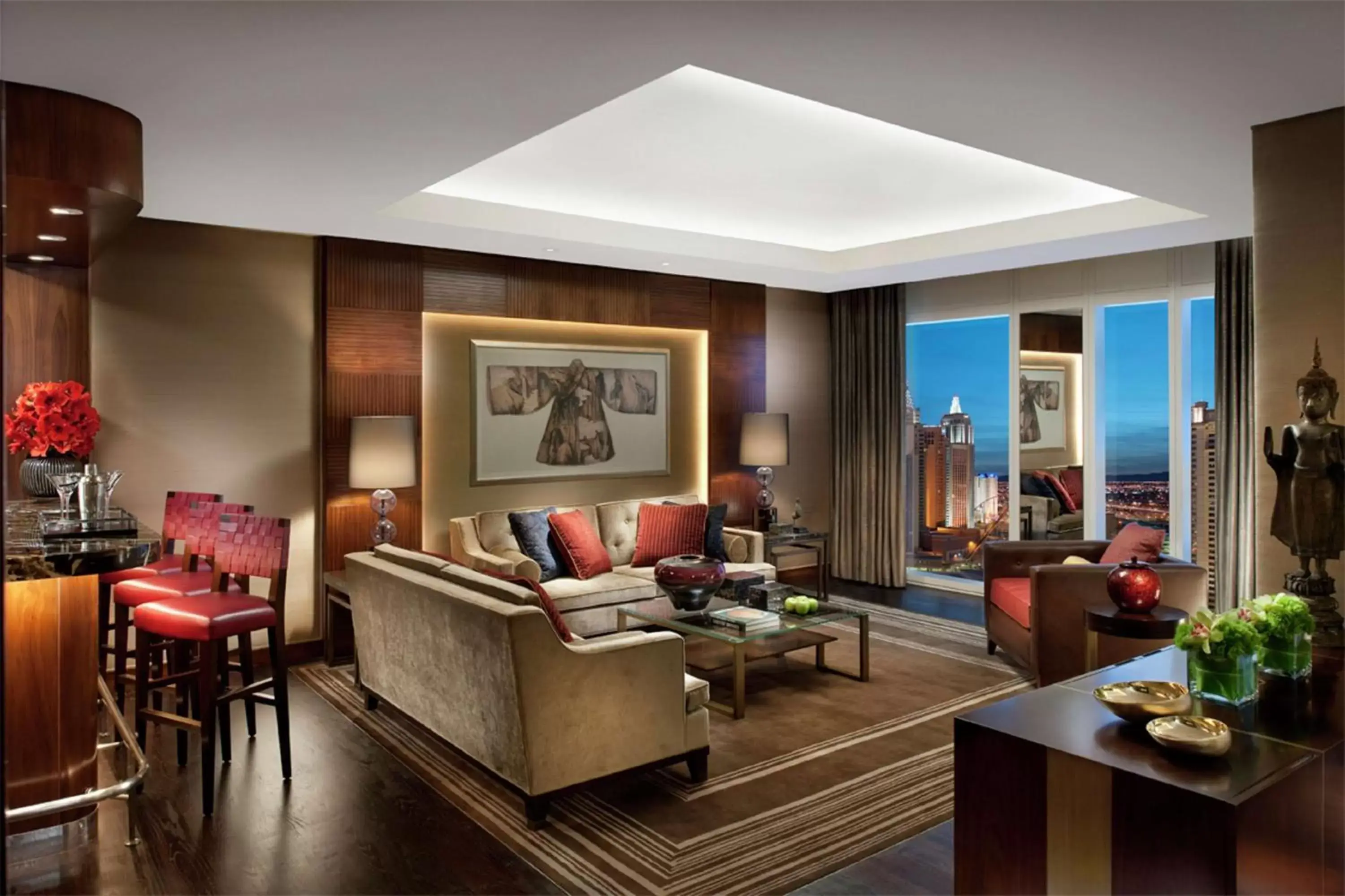 Living room, Seating Area in Waldorf Astoria Las Vegas