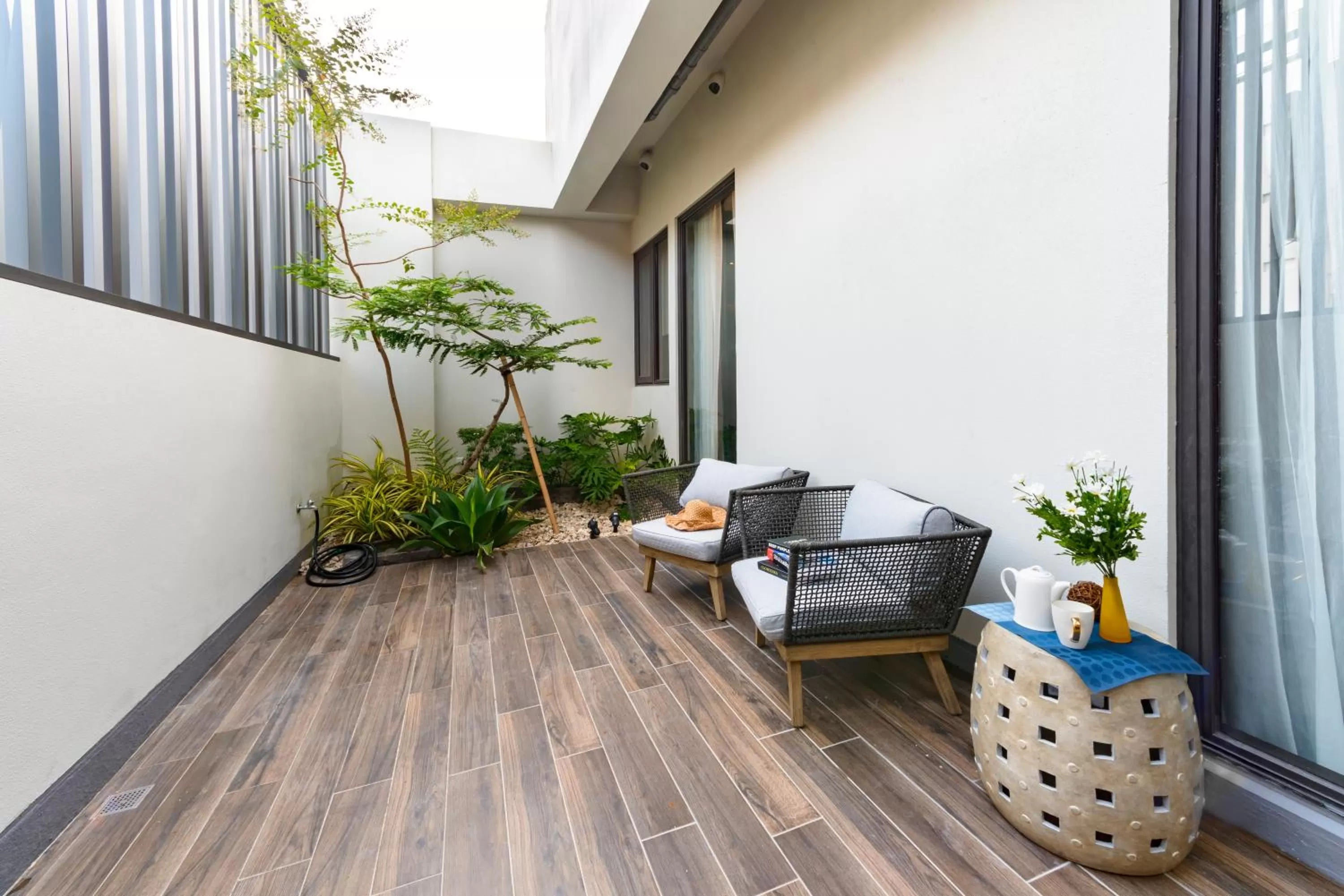 Balcony/Terrace in Norway Forest Motel - Wen Chuang Branch
