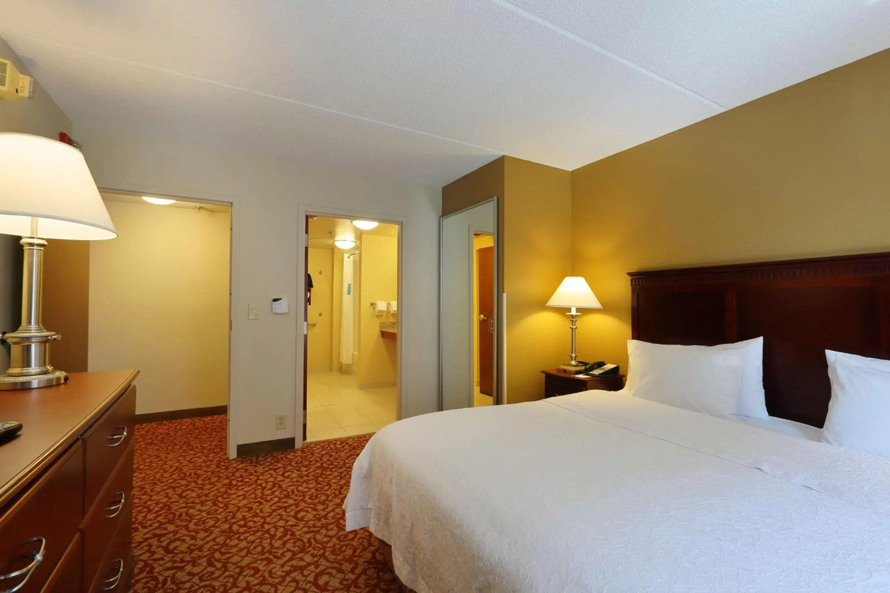 Photo of the whole room, Bed in Hampton Inn & Suites Charlottesville at the University