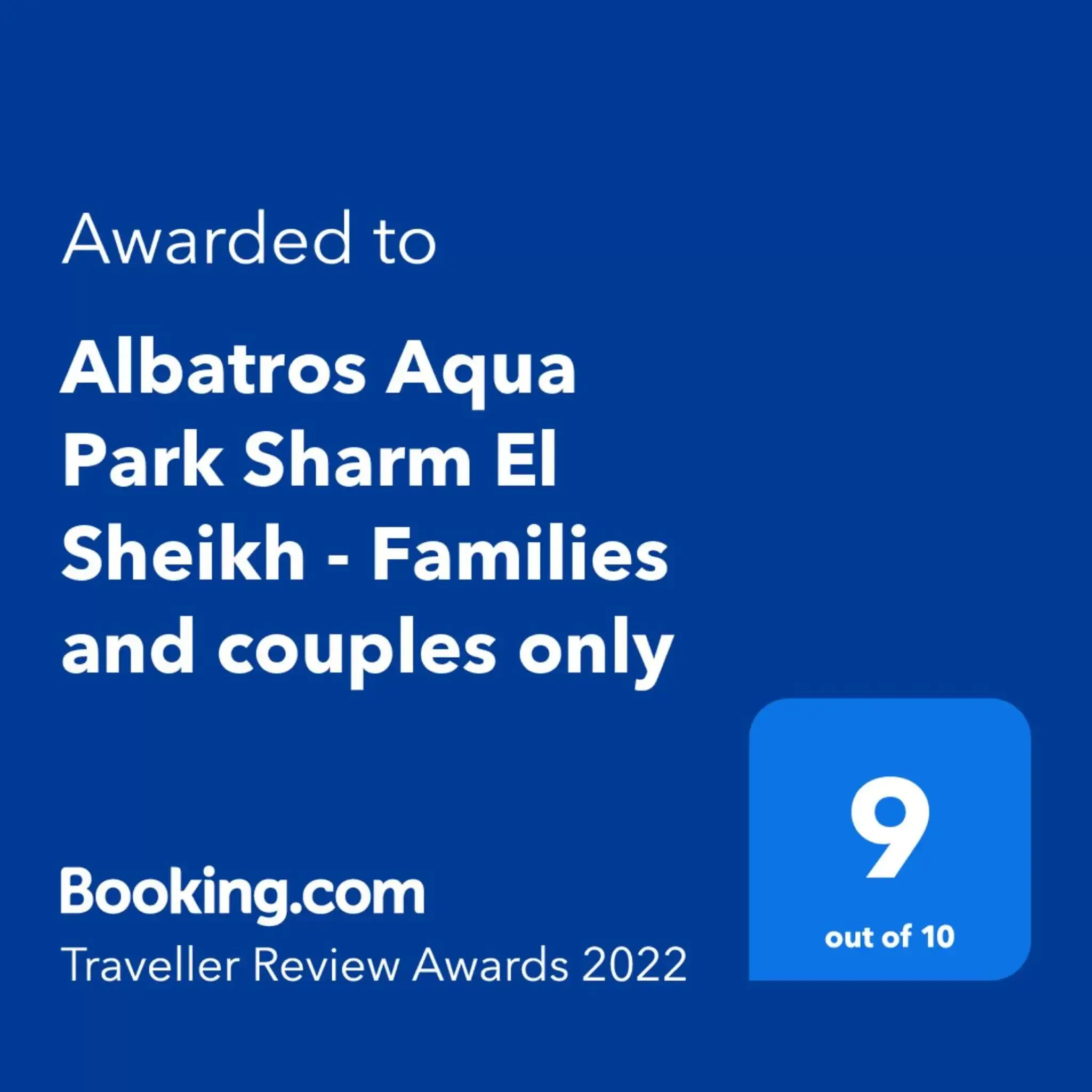 Certificate/Award, Logo/Certificate/Sign/Award in Pickalbatros Aqua Park Sharm El Sheikh